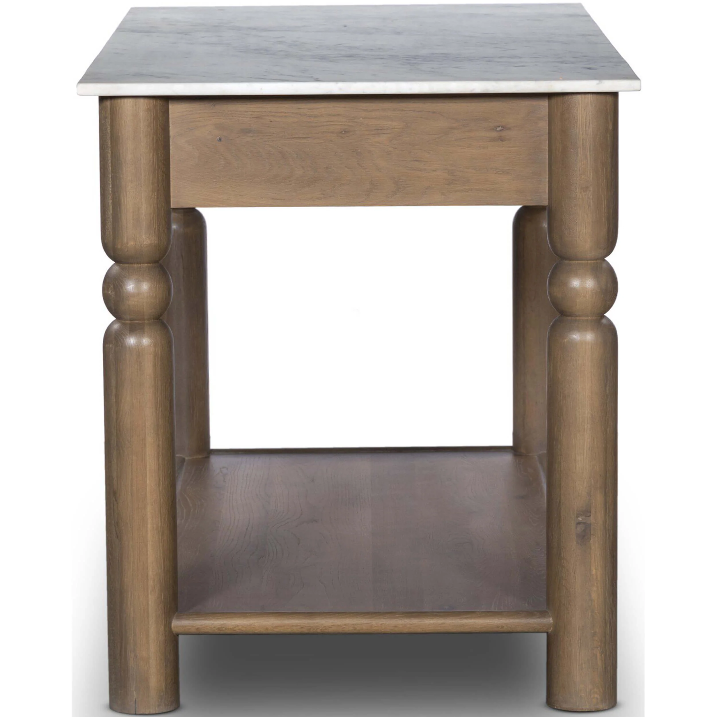 Dothan Kitchen Island, White Marble by Four Hands - Image 4