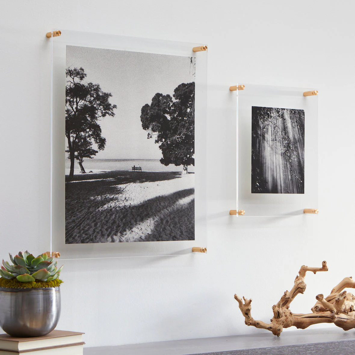 Double Panel Acrylic Floating Wall Frames