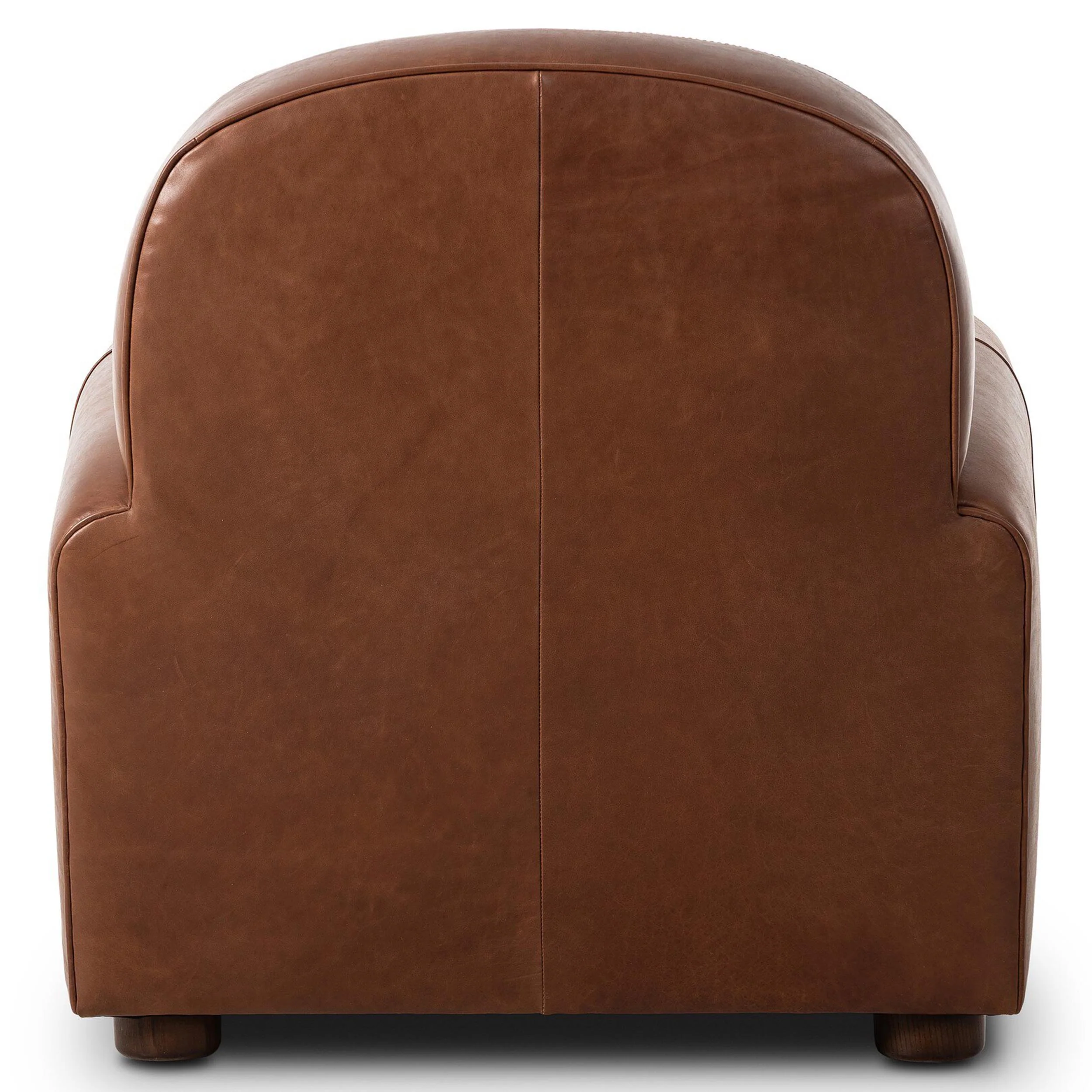 Draper Leather Chair, Dulane Mahogany by Four Hands - Image 4