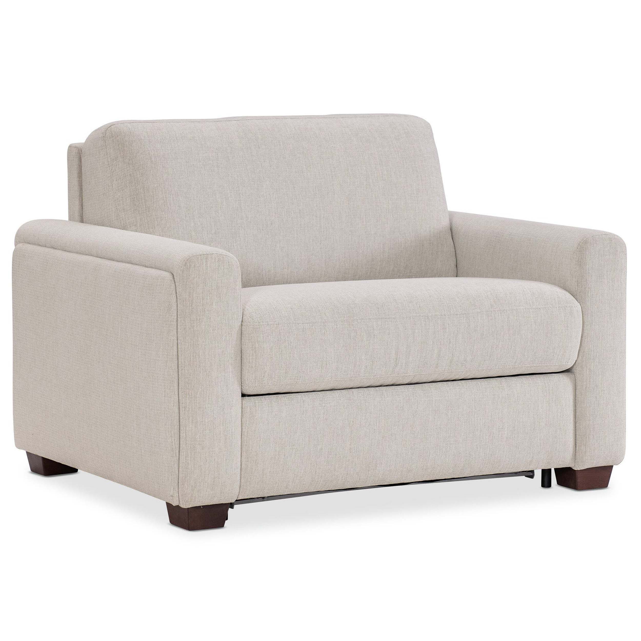 Griffin Twin Sleeper Chair, New Page Flax