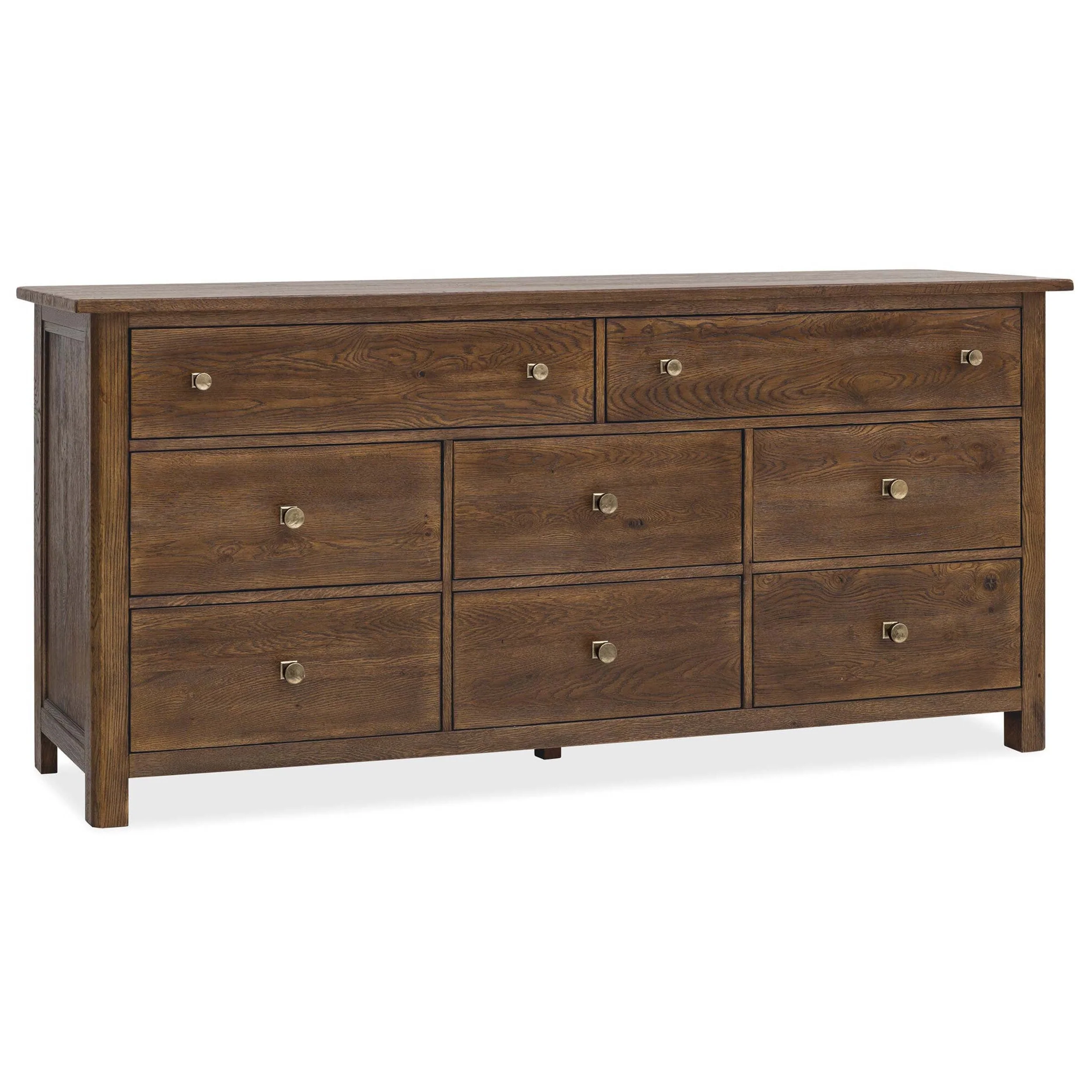 Driftwood Eight-Drawer Dresser, Worn Saddle