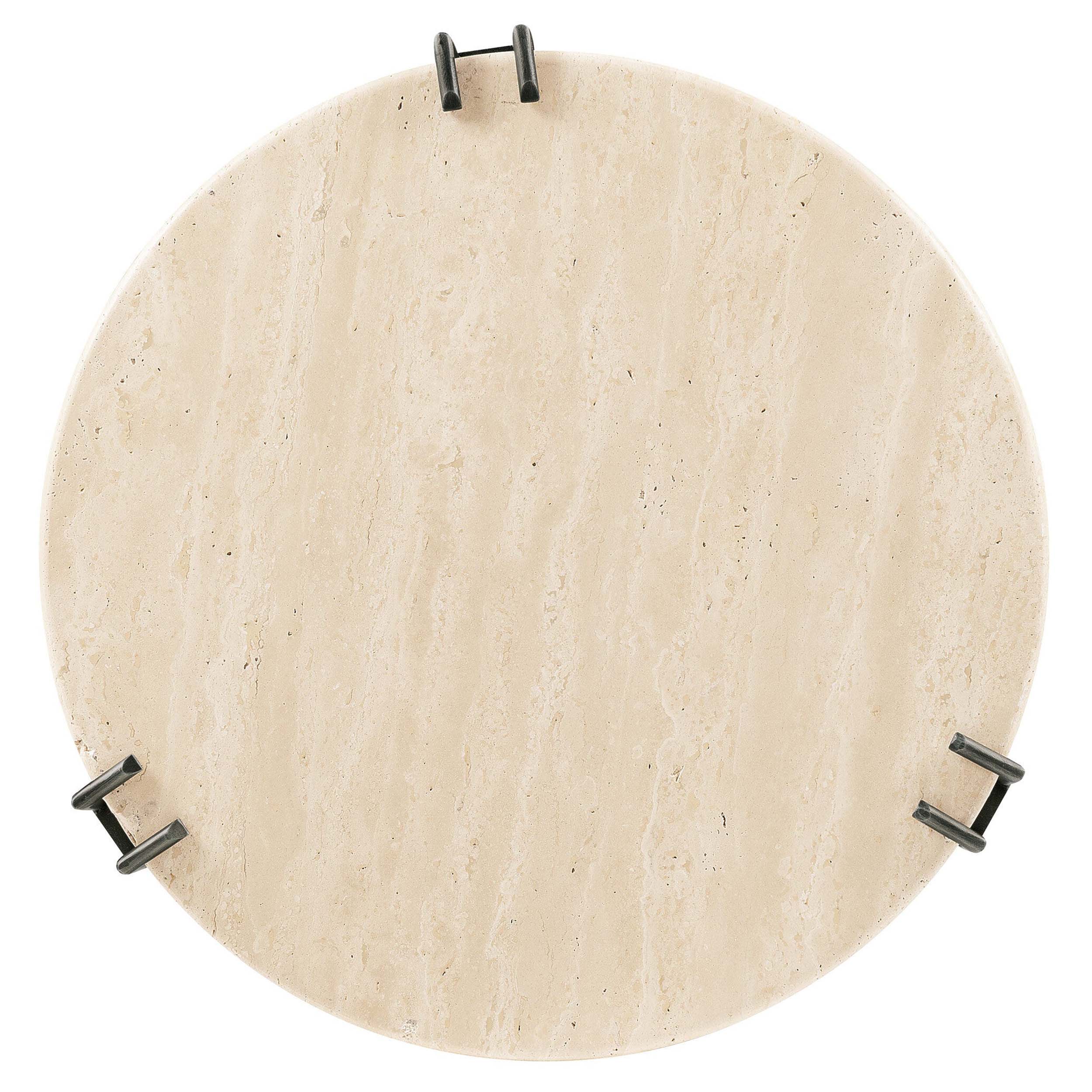 Driftwood Metal Spot Table, Cream - Image 4