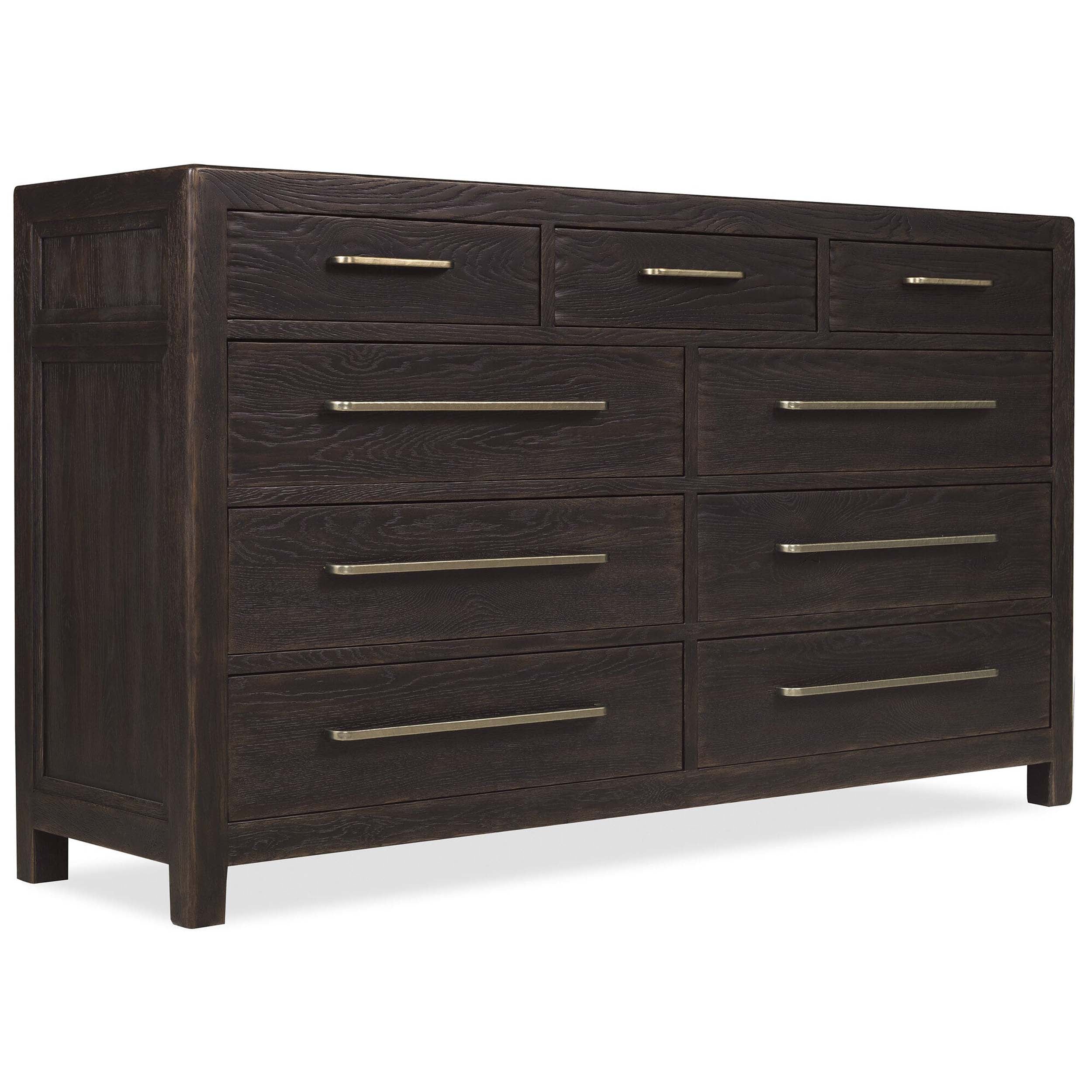Driftwood Nine-Drawer Dresser, Burnt Timber