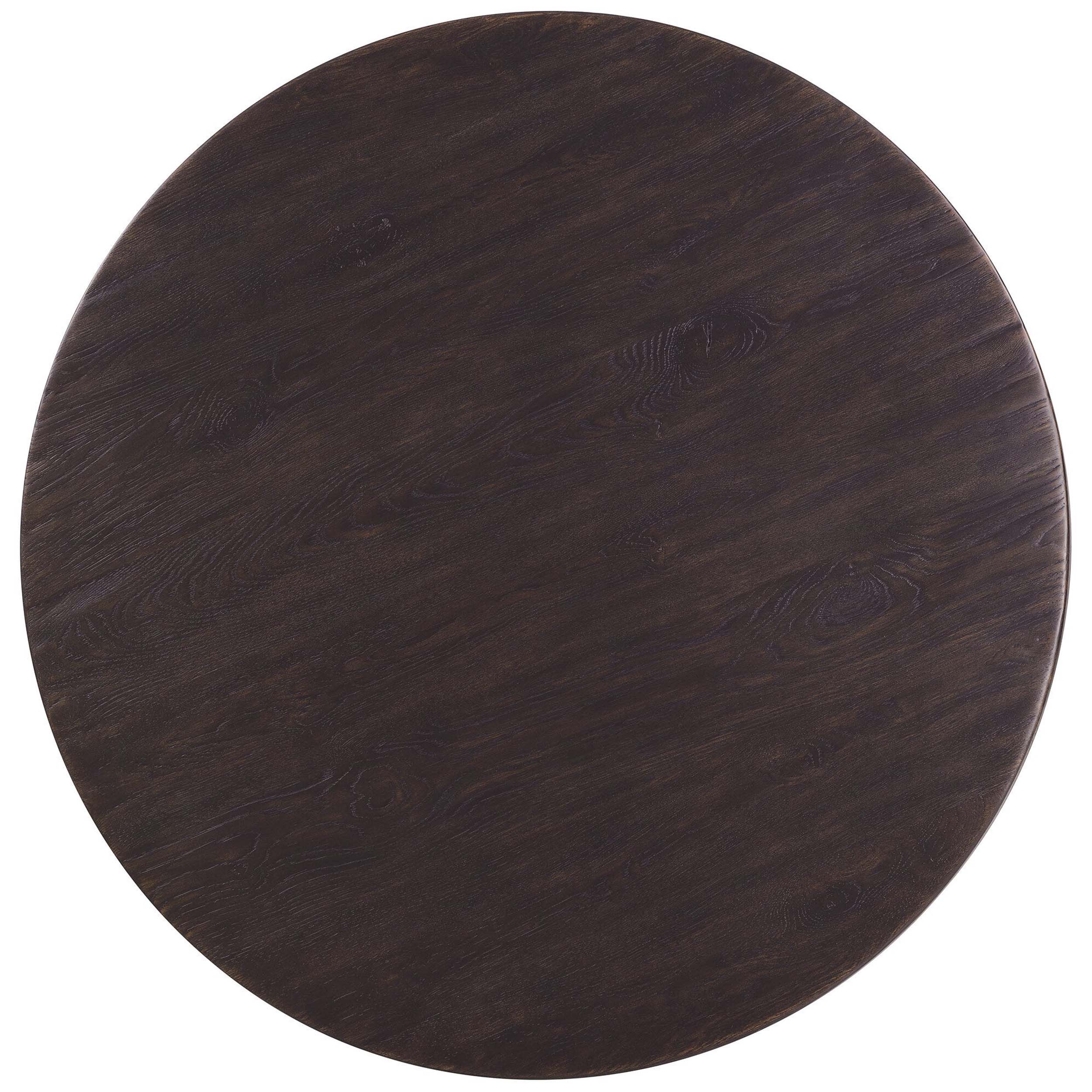 Driftwood Round Cocktail Table, Burnt Timber - Image 4