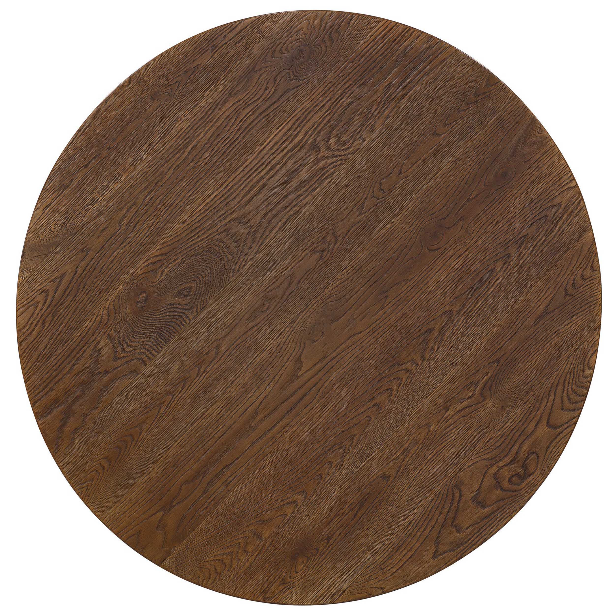 Driftwood Round Dining Table, Worn Saddle - Image 3