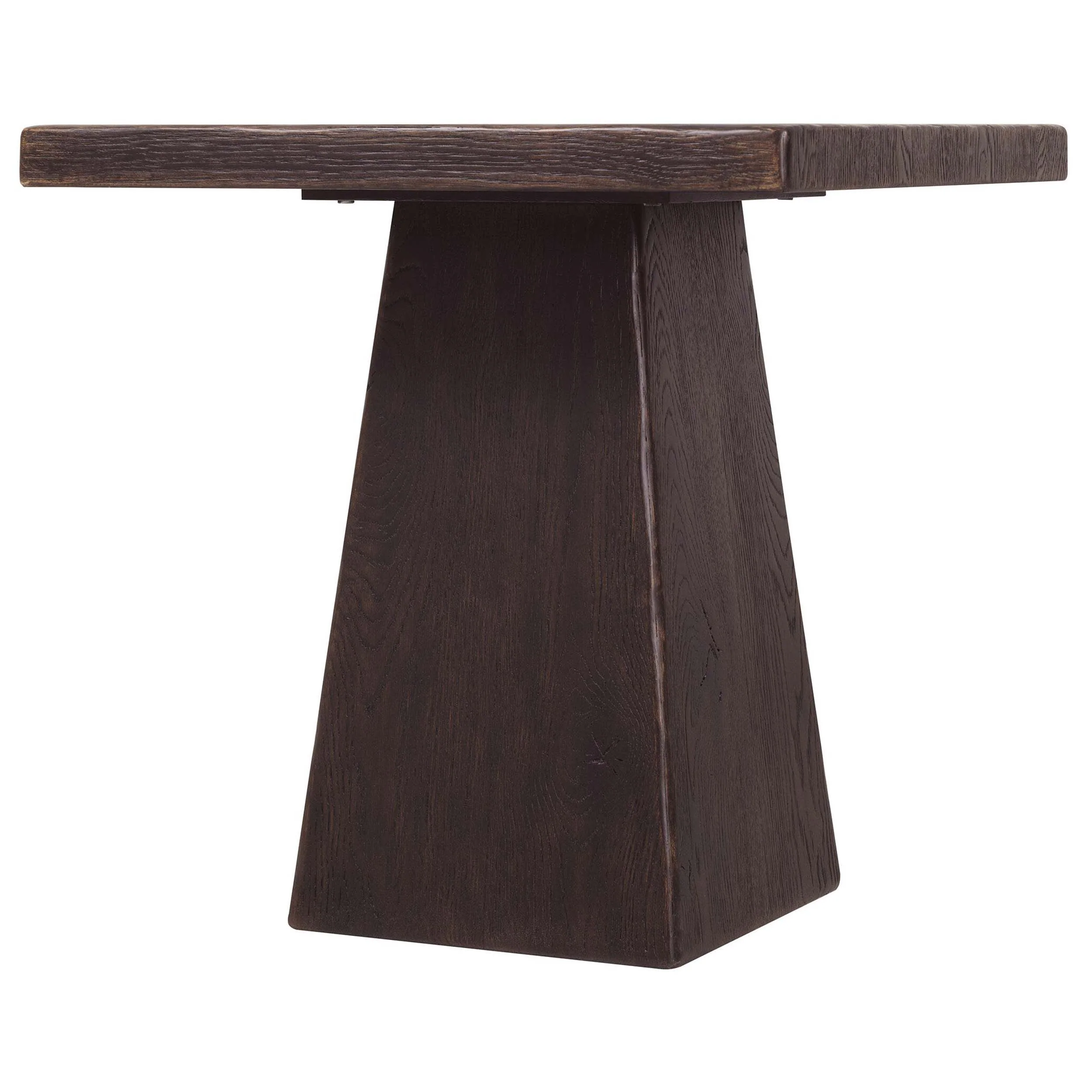 Driftwood Square End Table, Burnt Timber
