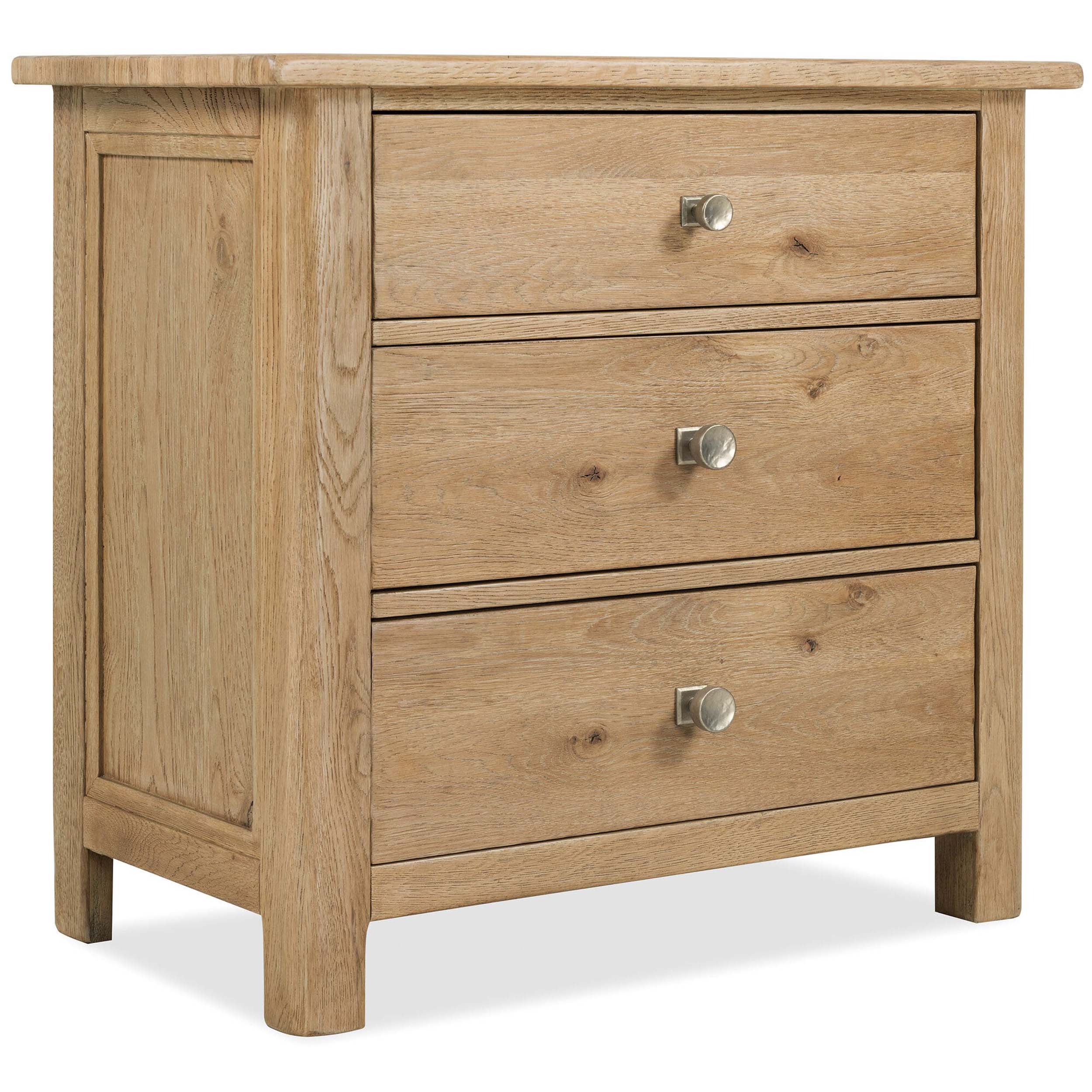 Driftwood Three-Drawer Nightstand, Buckboard