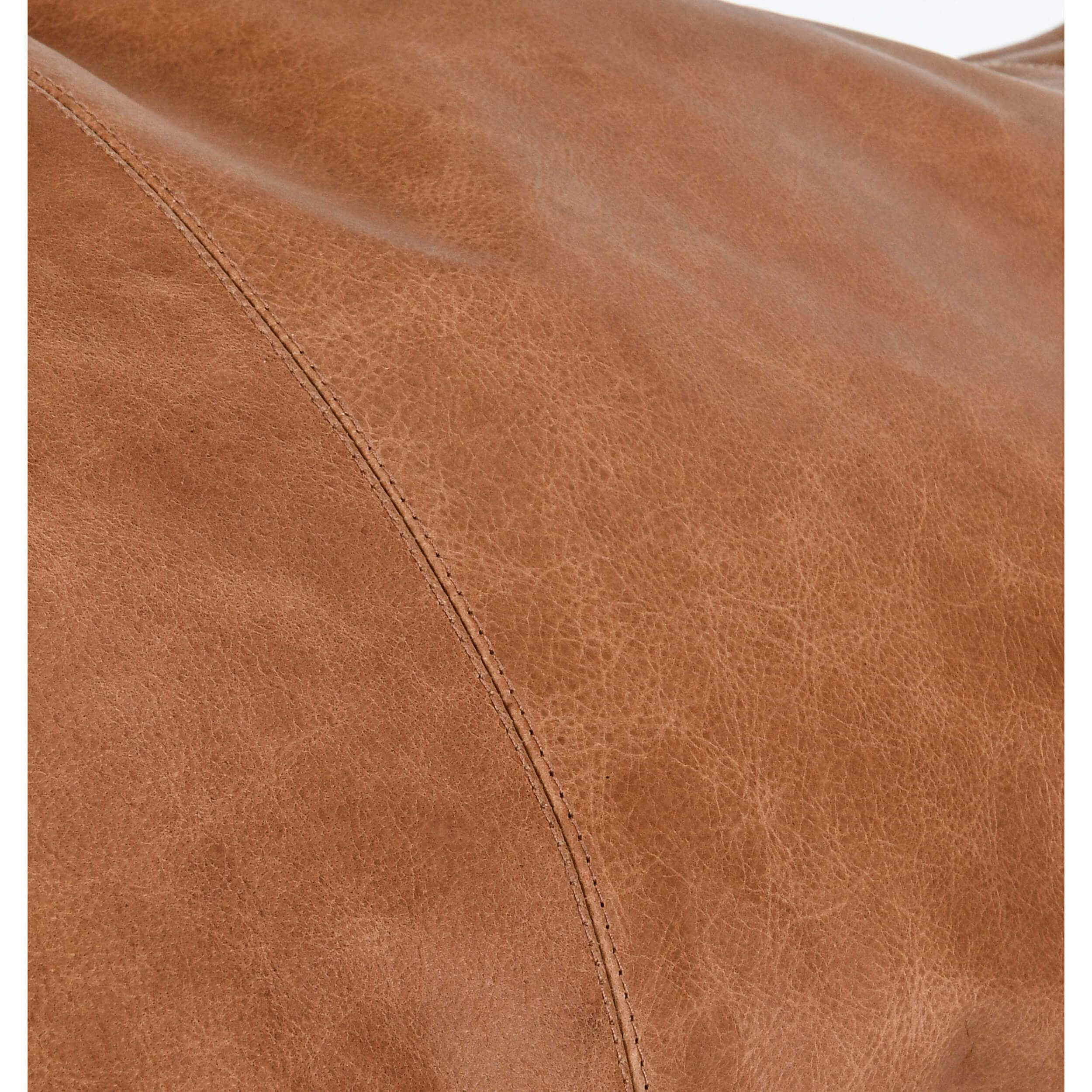 Dumont Leather Pillow, Chestnut - Image 2