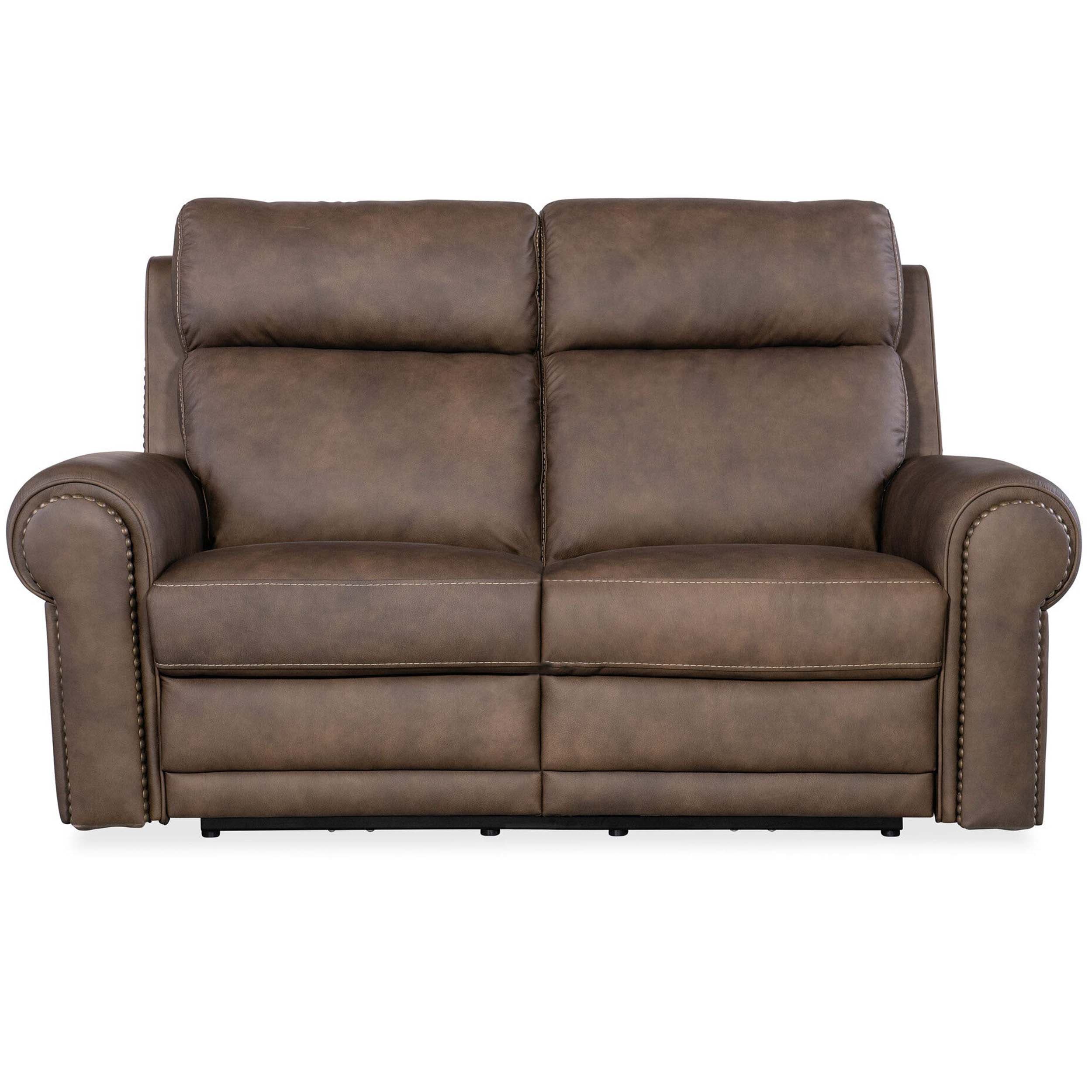 Duncan Leather Power Loveseat, Kalahari Bark - Image 2