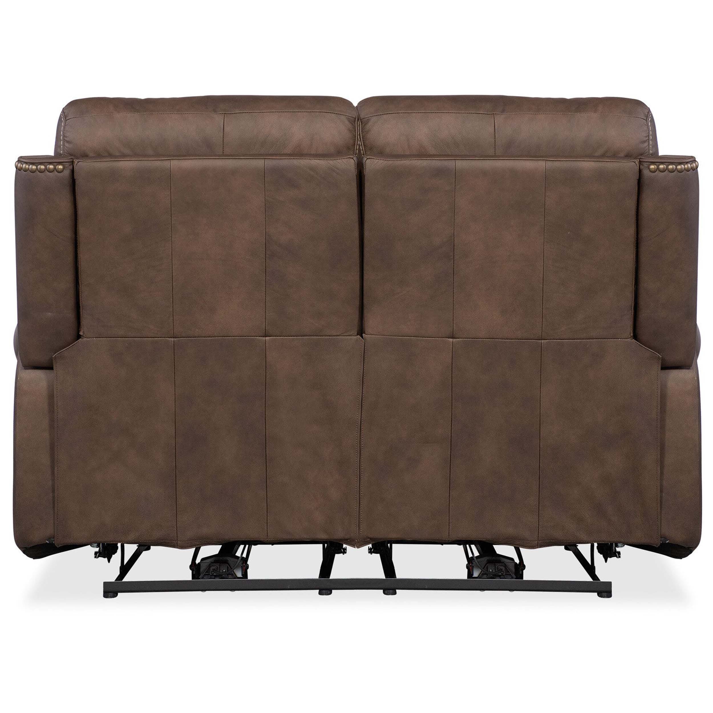 Duncan Leather Power Loveseat, Kalahari Bark - Image 4