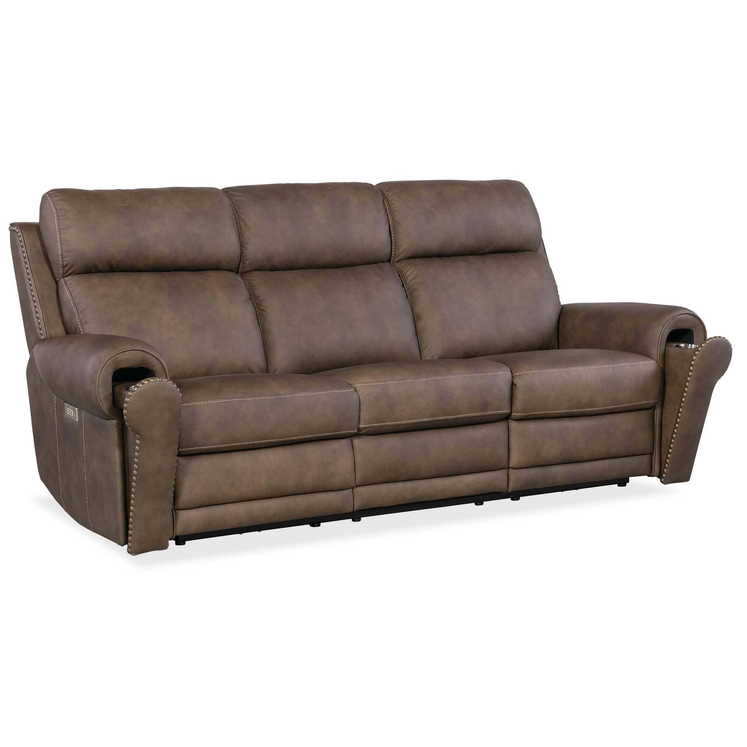 Duncan Leather Power Sofa, Kalahari Bark - Image 5