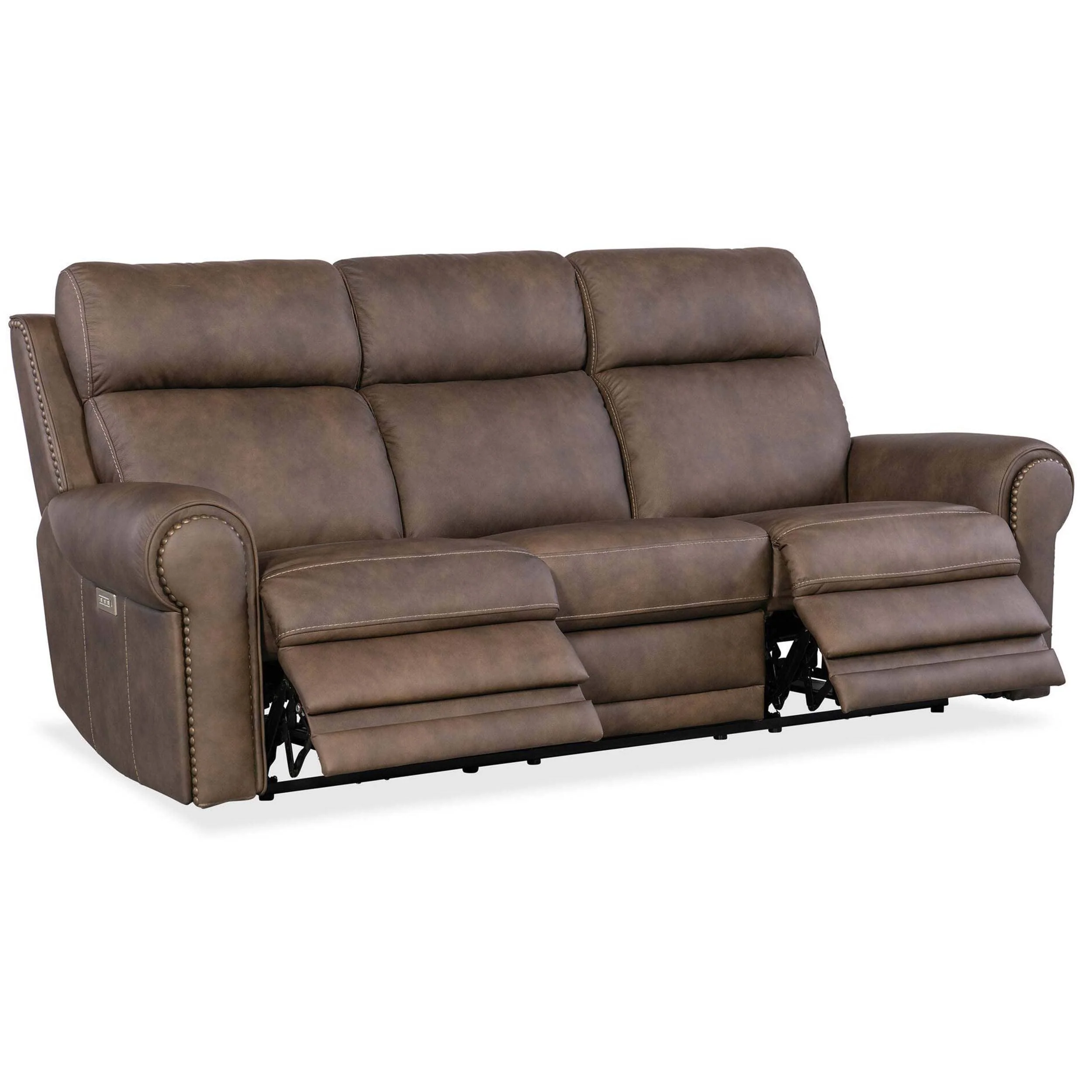 Duncan Leather Power Sofa, Kalahari Bark - Image 6