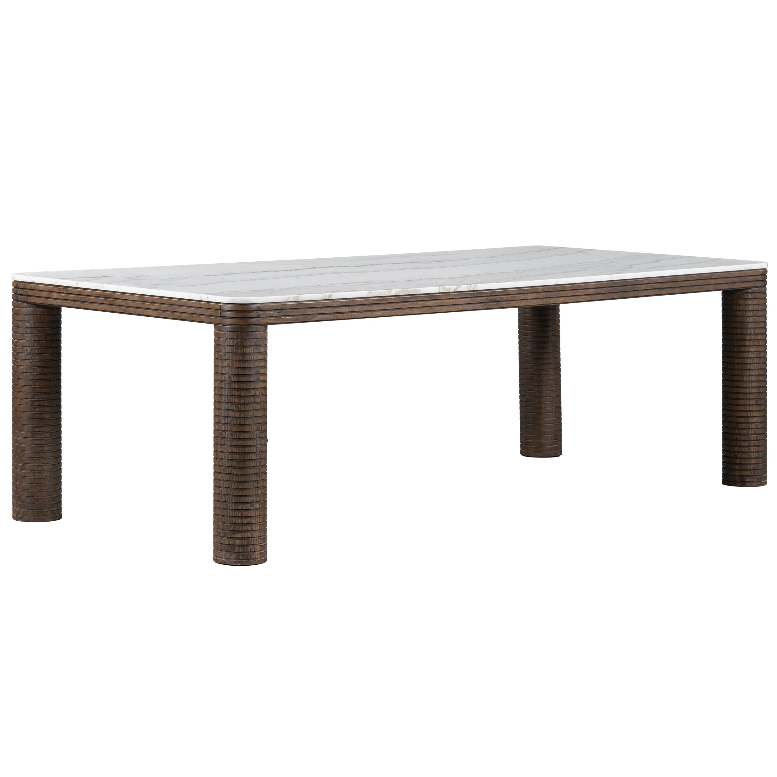 Durham Dining Table, White Marble