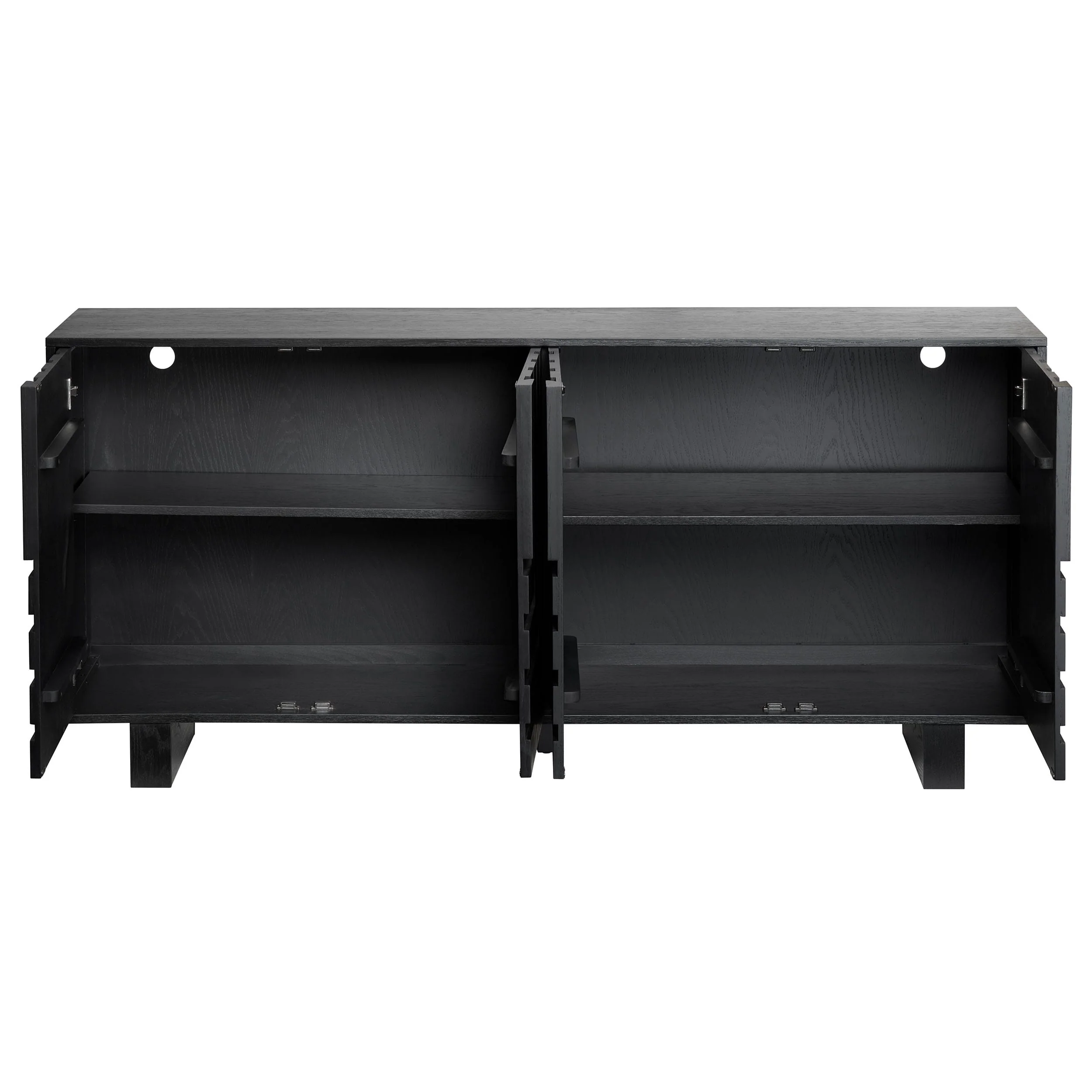 Dylan 4 Door Sideboard, Black - Image 3