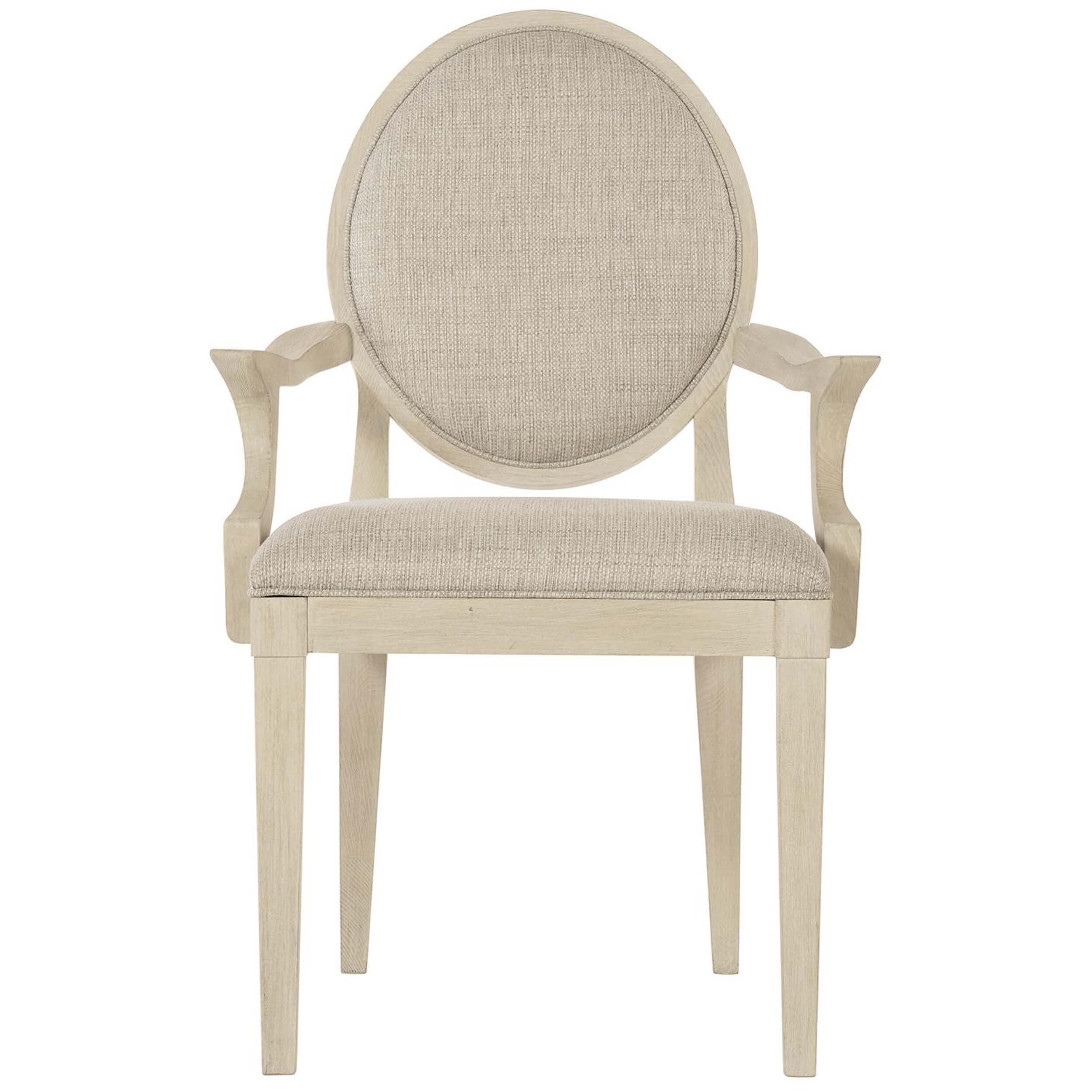 East Hampton Arm Chair, Cerused Linen, Set of 2 - Image 2