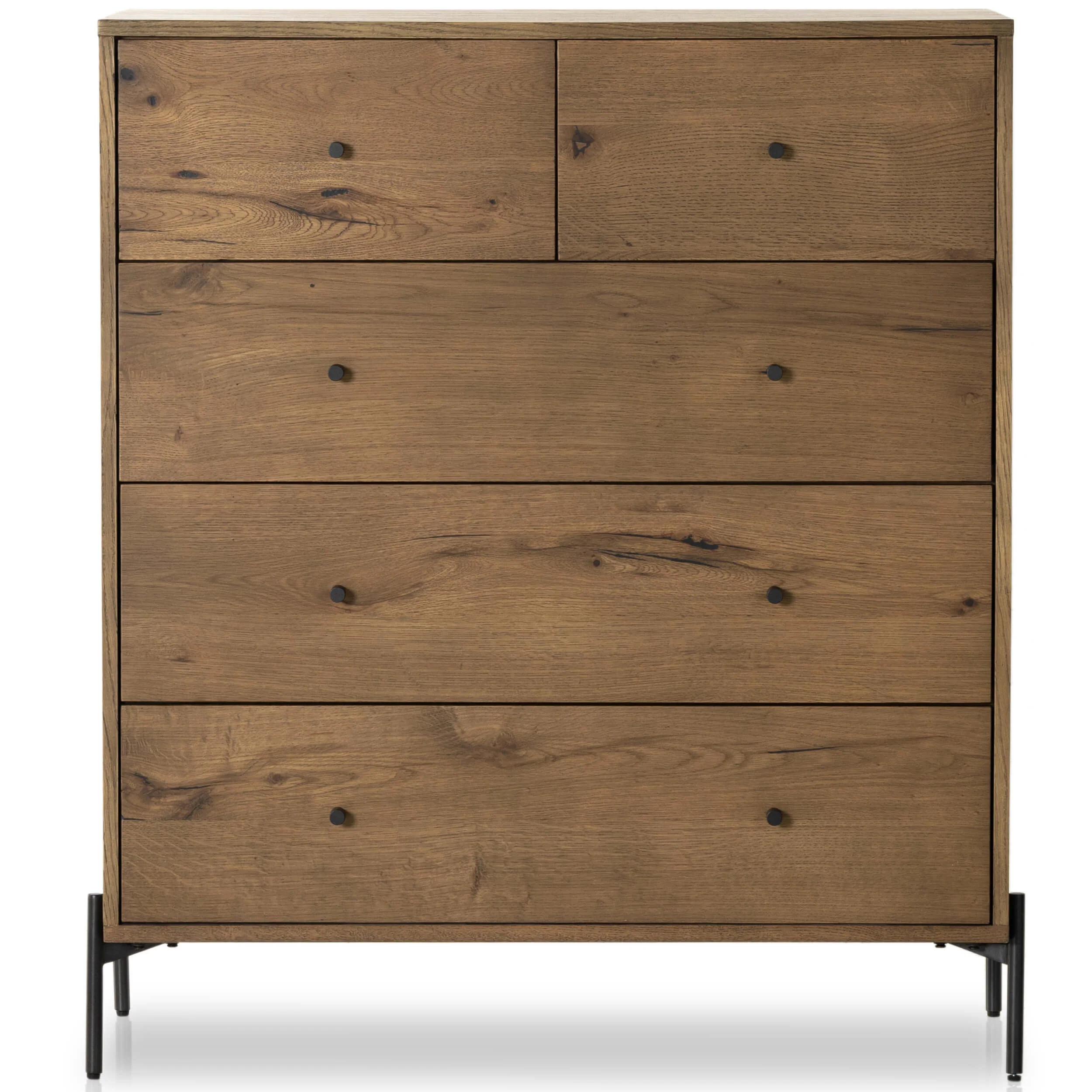 Eaton 5 Drawer Dresser, Amber Oak by Four Hands - Image 3
