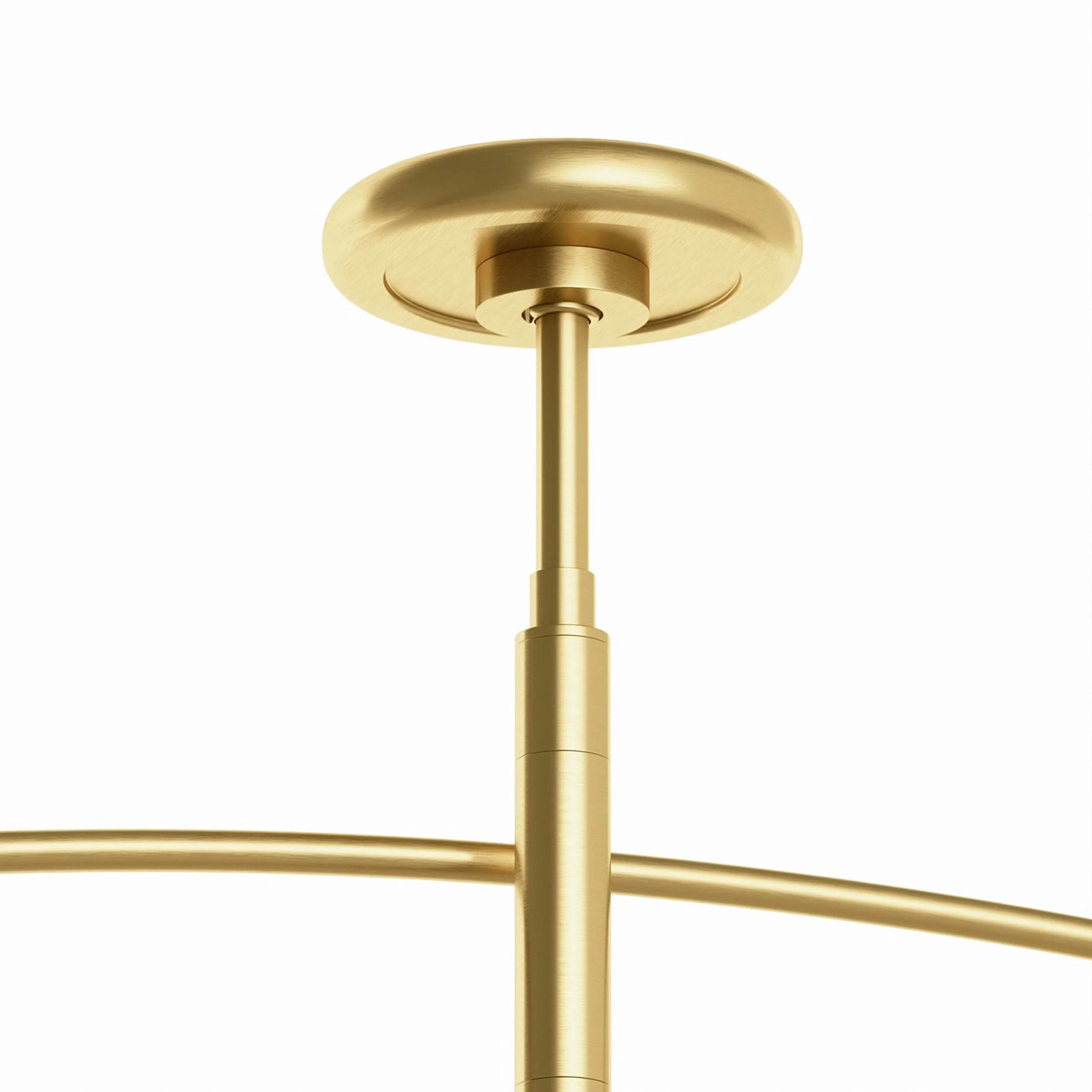 Eclipse Chandelier, Natural Brass - Image 3