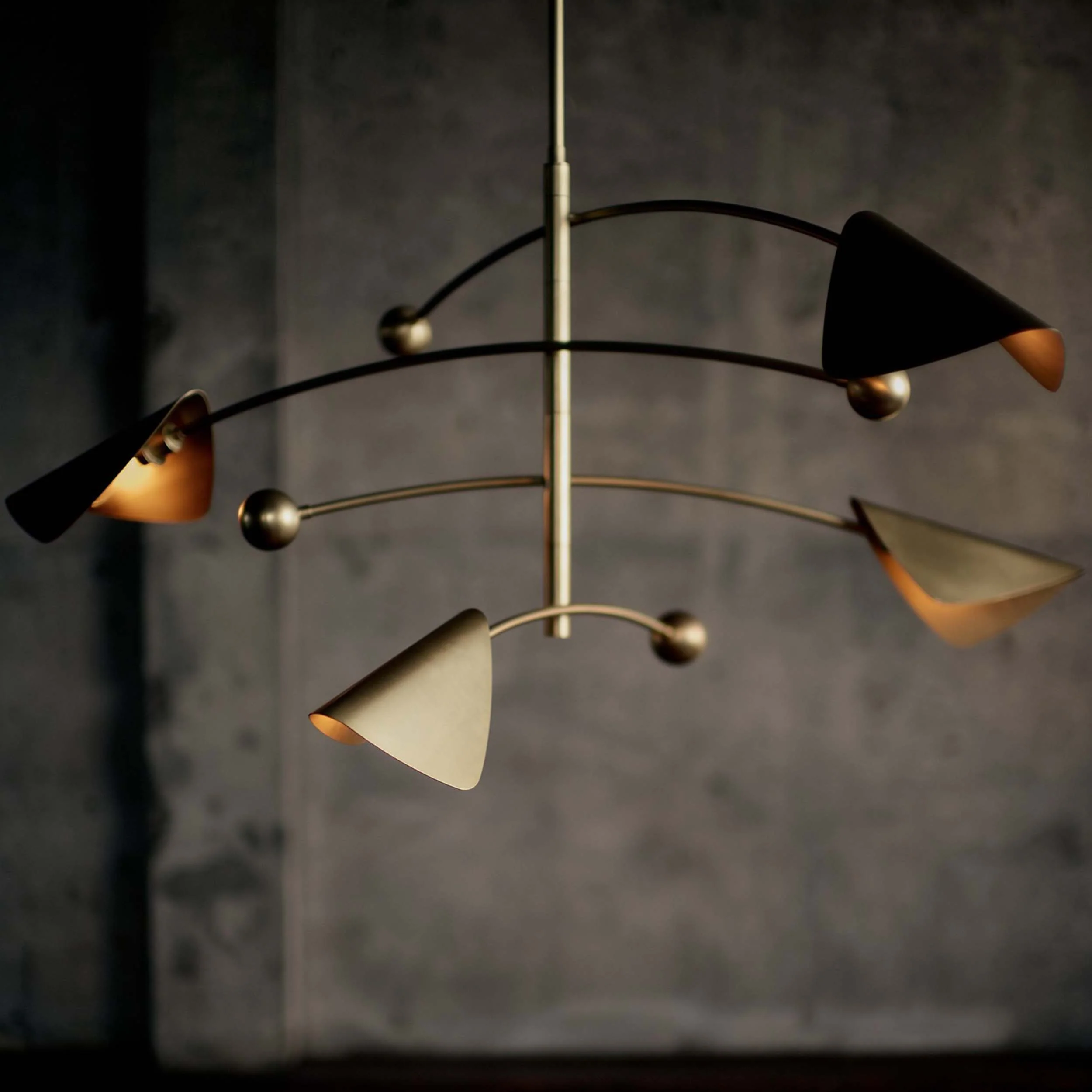 Eclipse Chandelier, Natural Brass - Image 8