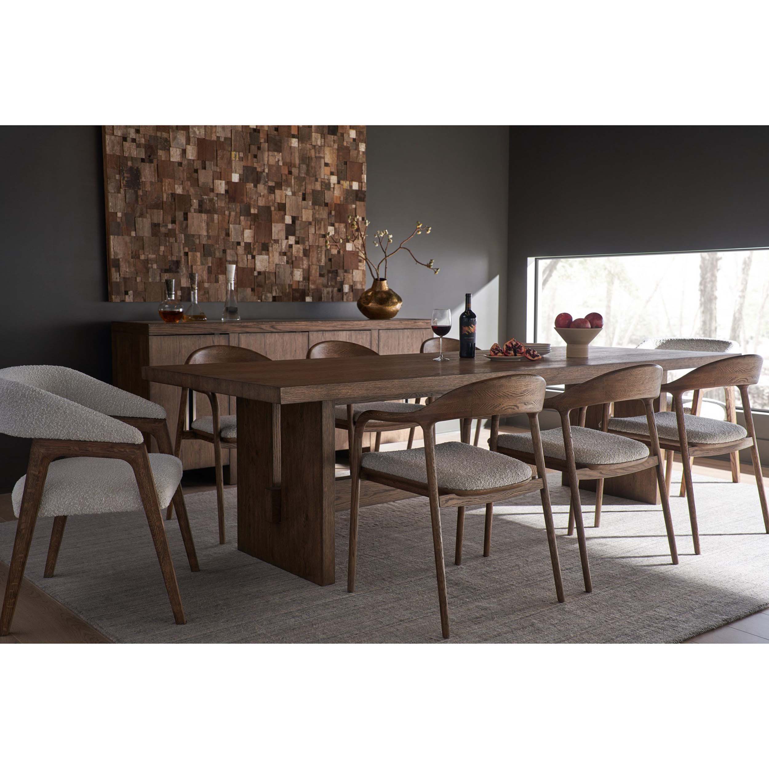 Eden Rectangular Dining Table, Medium Brown - Image 4