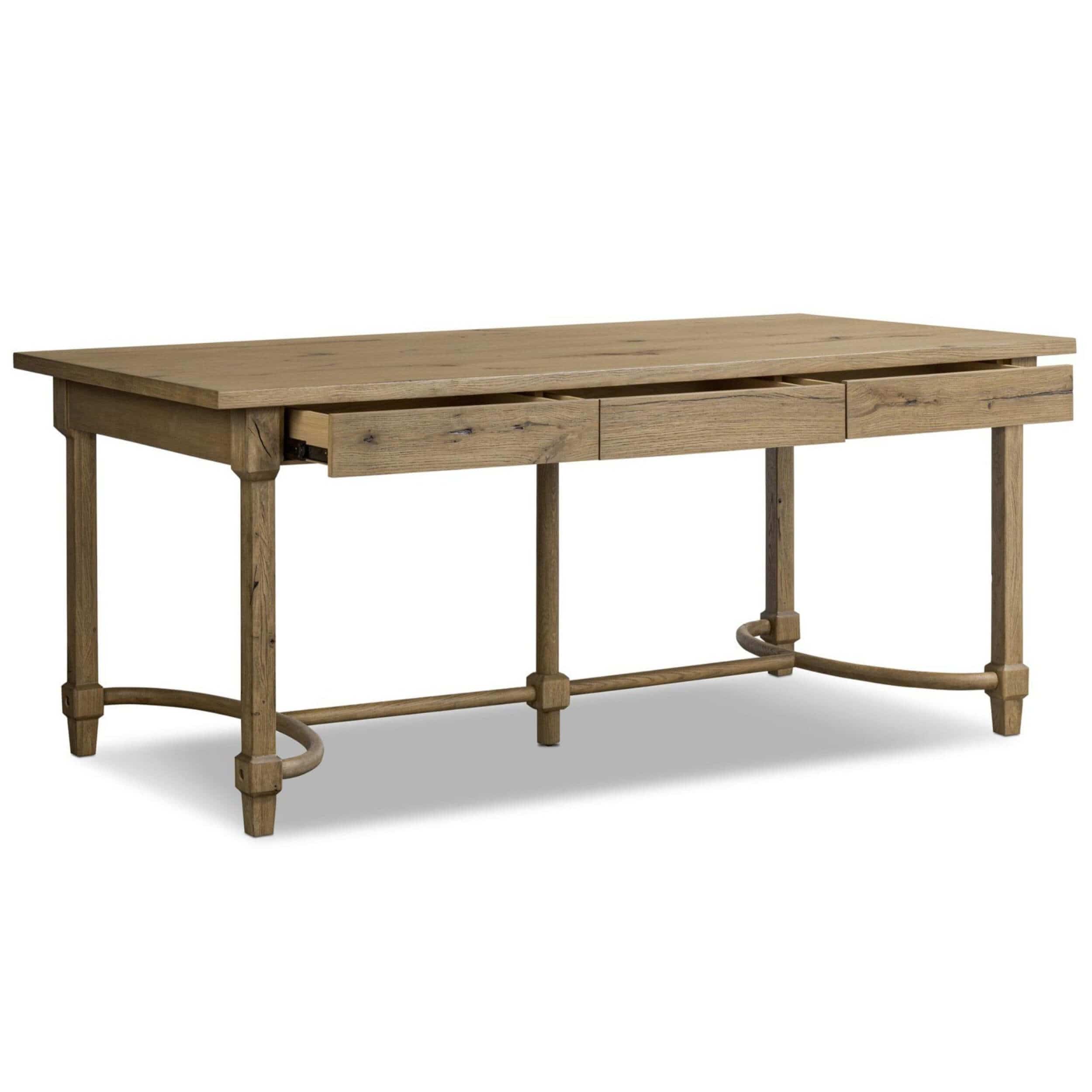 Edison Desk, Worn Oak by Amber Lewis x Four Hands - Image 4