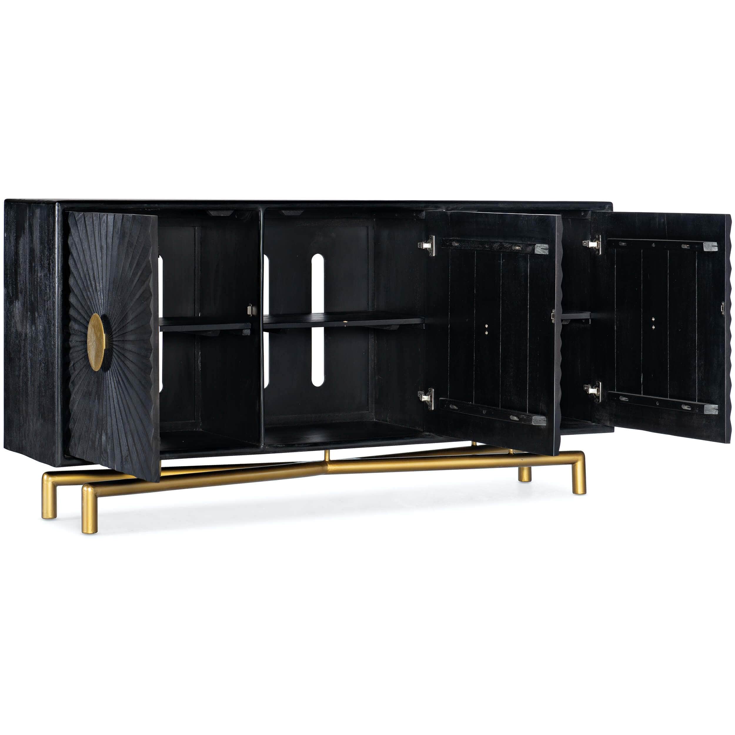 Edlow Entertainment Console, Distressed Black - Image 3