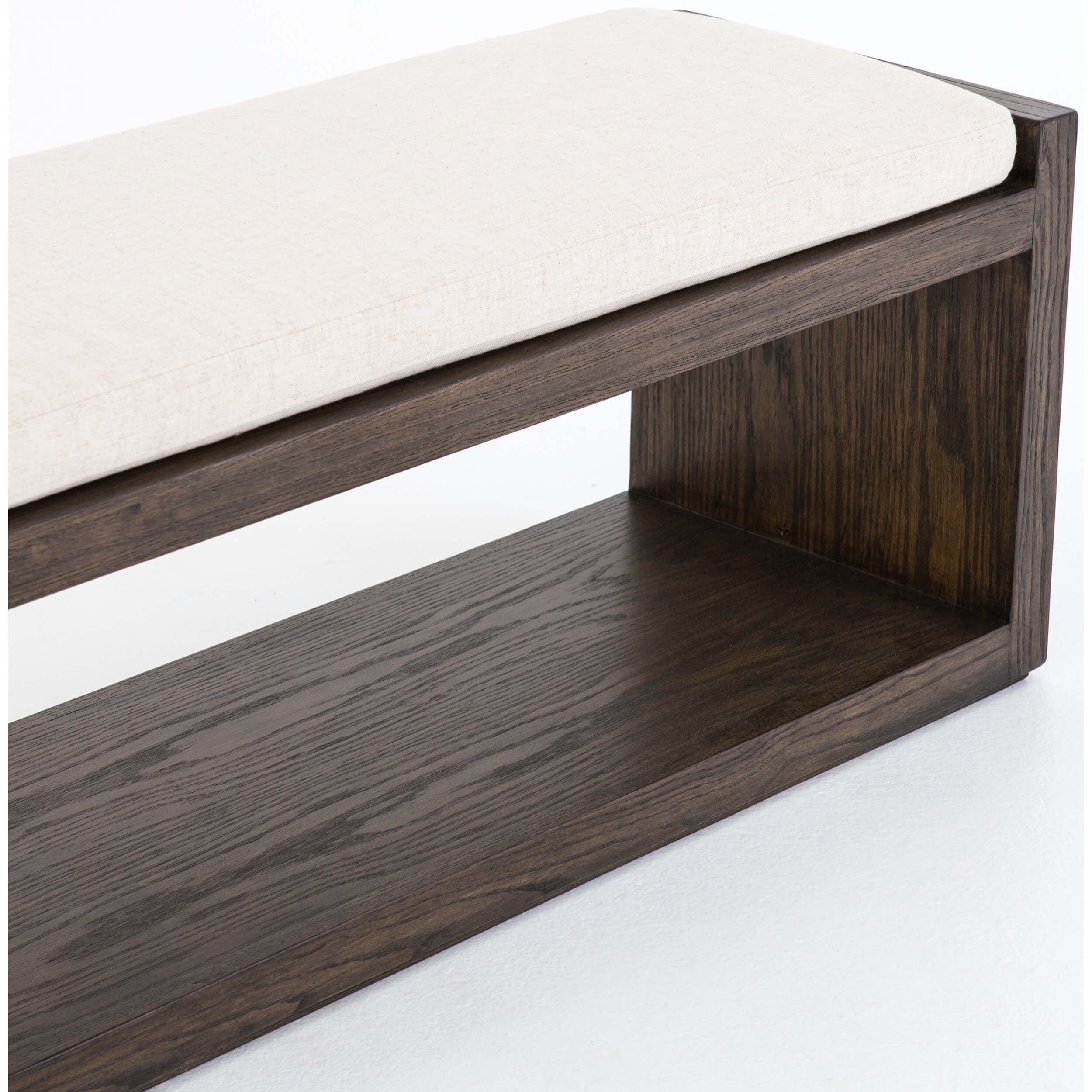 Edmon Bench, Savile Flax by Four Hands - Image 4