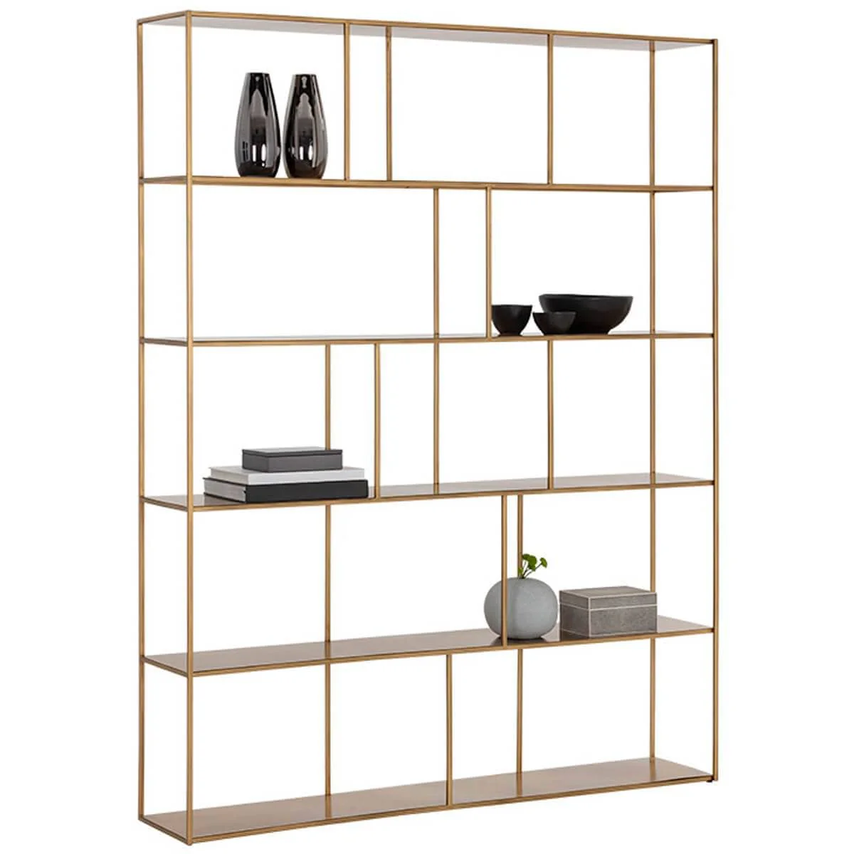 Eiffel Extra Large Bookcase, Antique Brass - Image 3