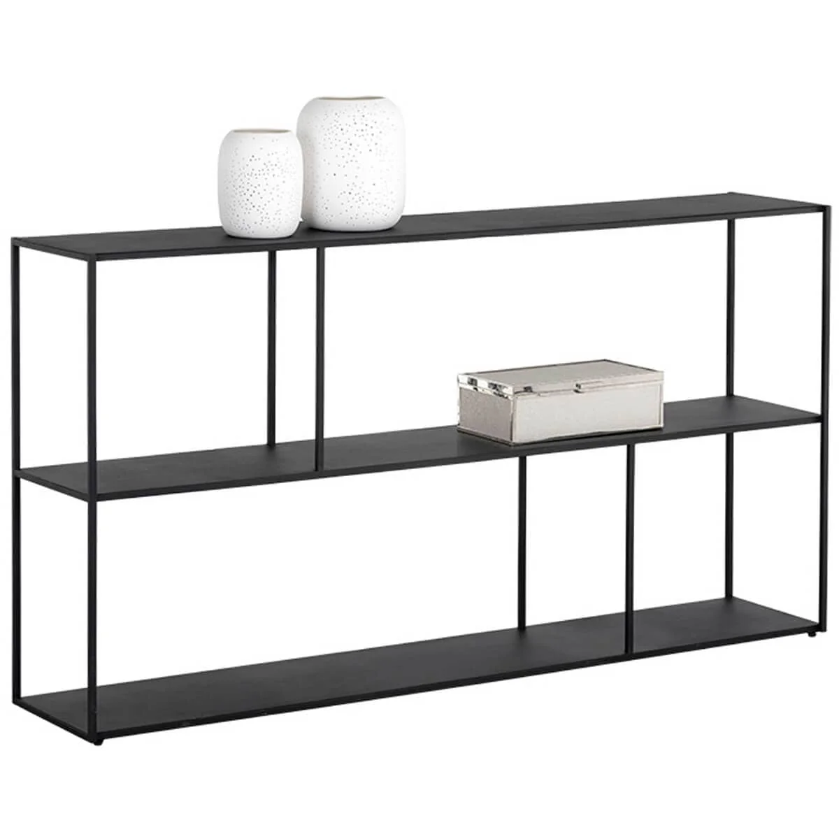 Eiffel Large Low Bookcase, Black - Image 3