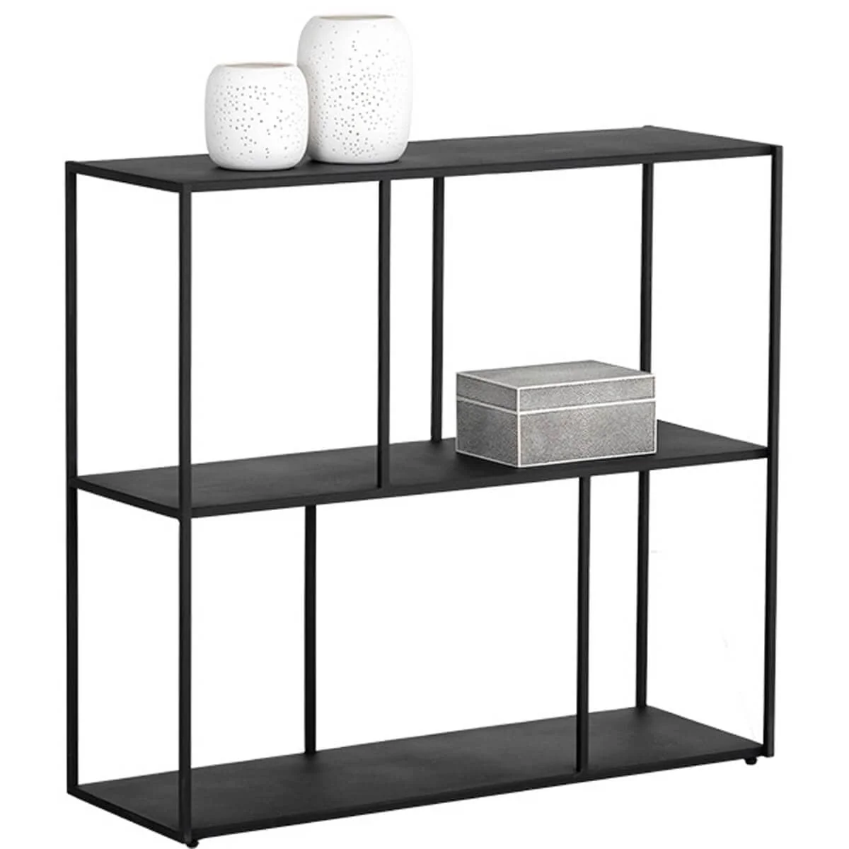 Eiffel Medium Low Bookcase, Black - Image 4
