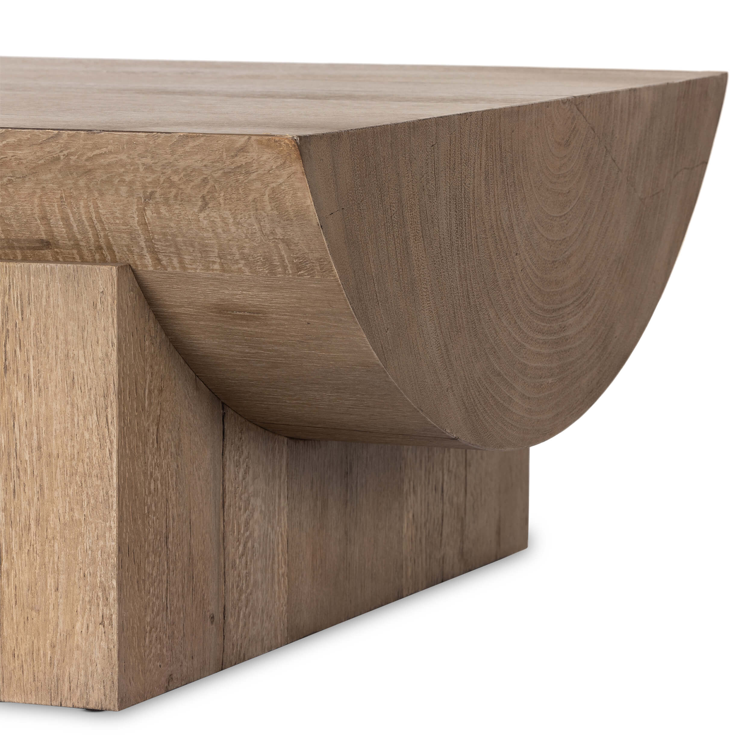 Elbert Coffee Table, Rustic Oak by Four Hands - Image 4