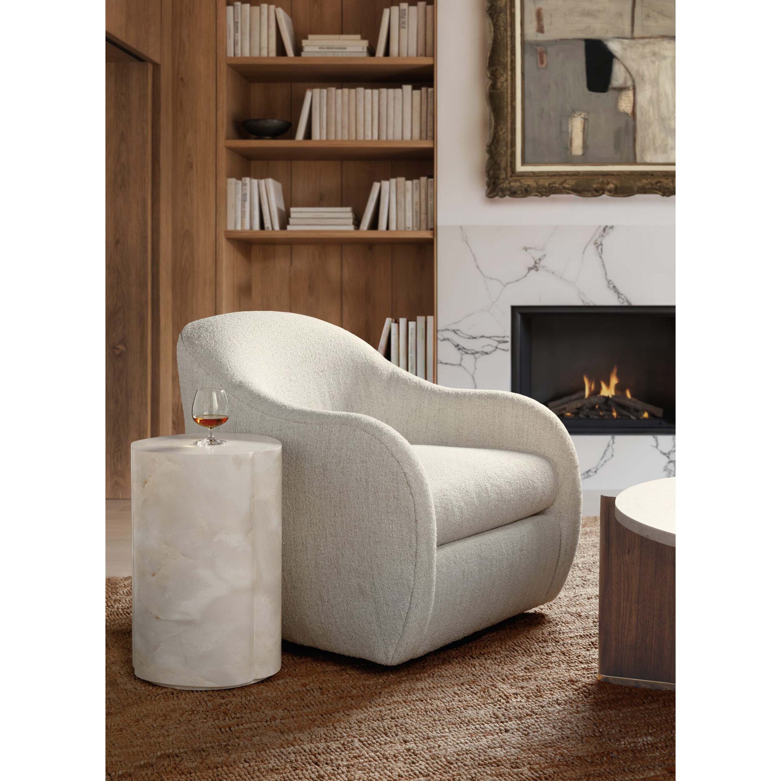 Eleana Accent Table, White Onyx - Image 3