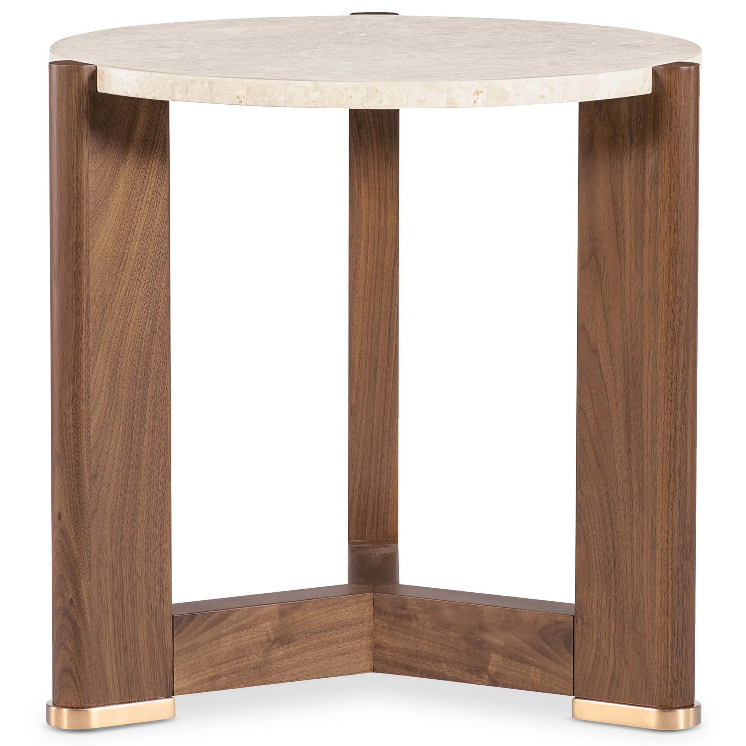 Eleana Round End Table, Walnut - Image 2