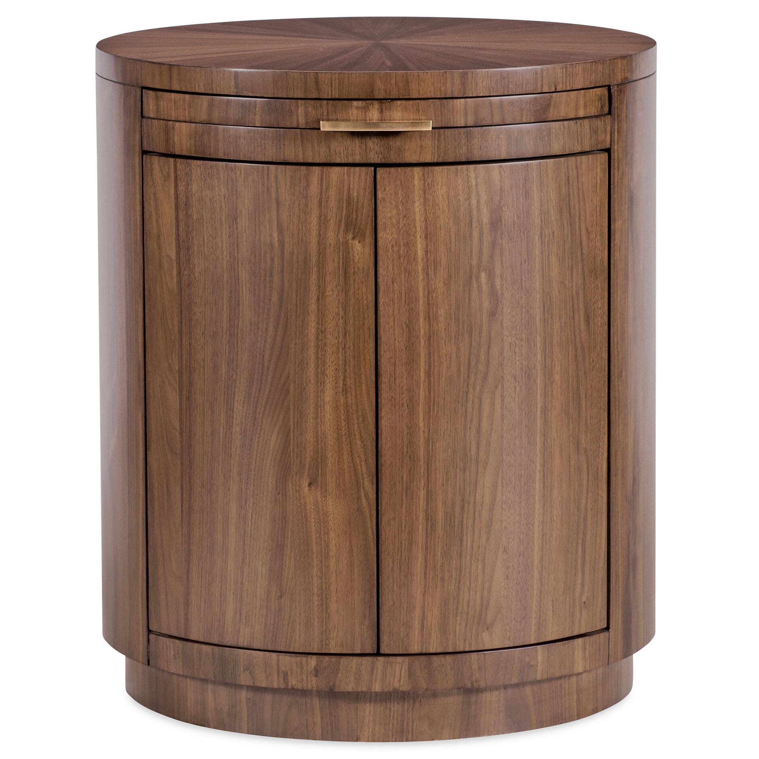 Eleana Round Nightstand, Light Caramel - Image 2