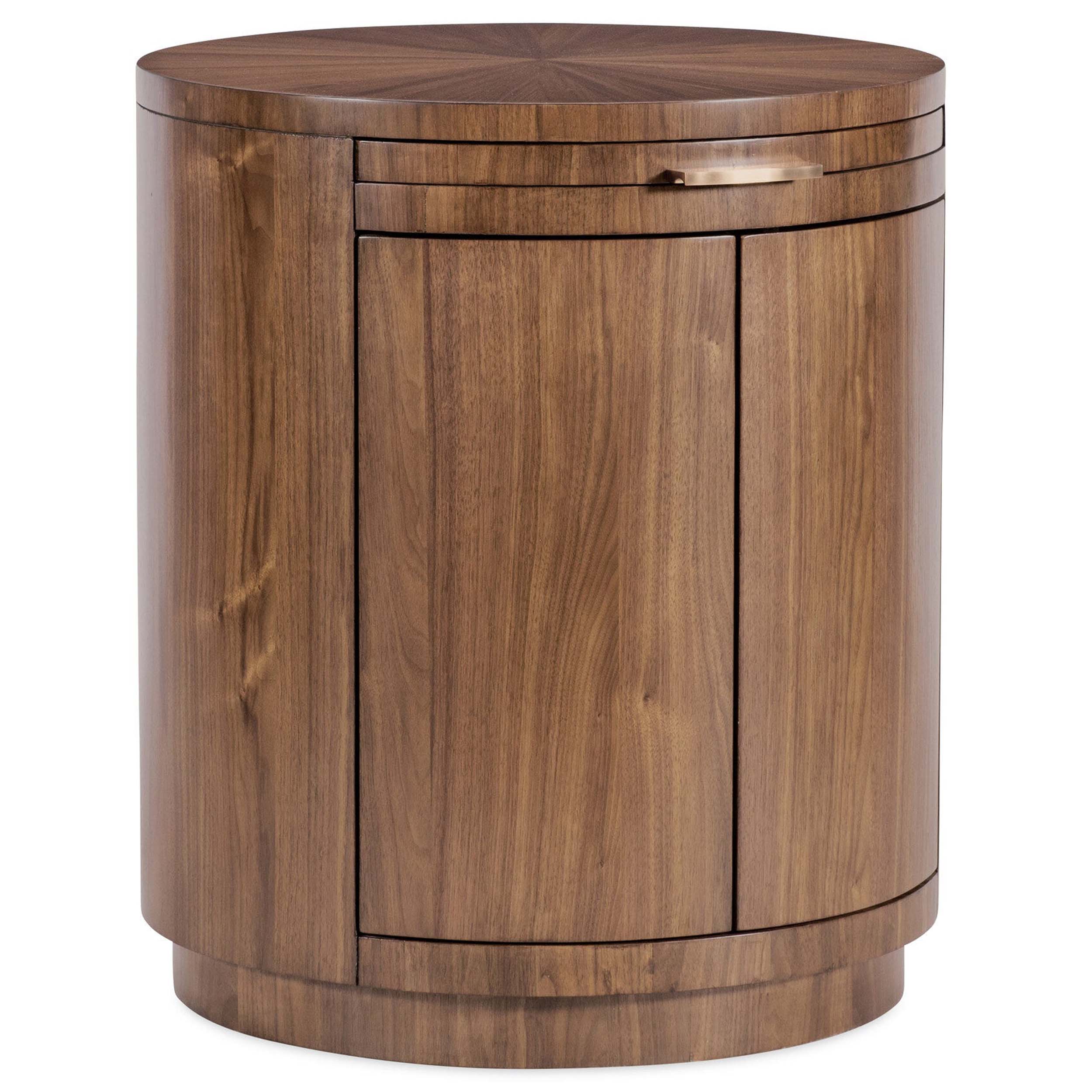 Eleana Round Nightstand, Light Caramel - Image 3