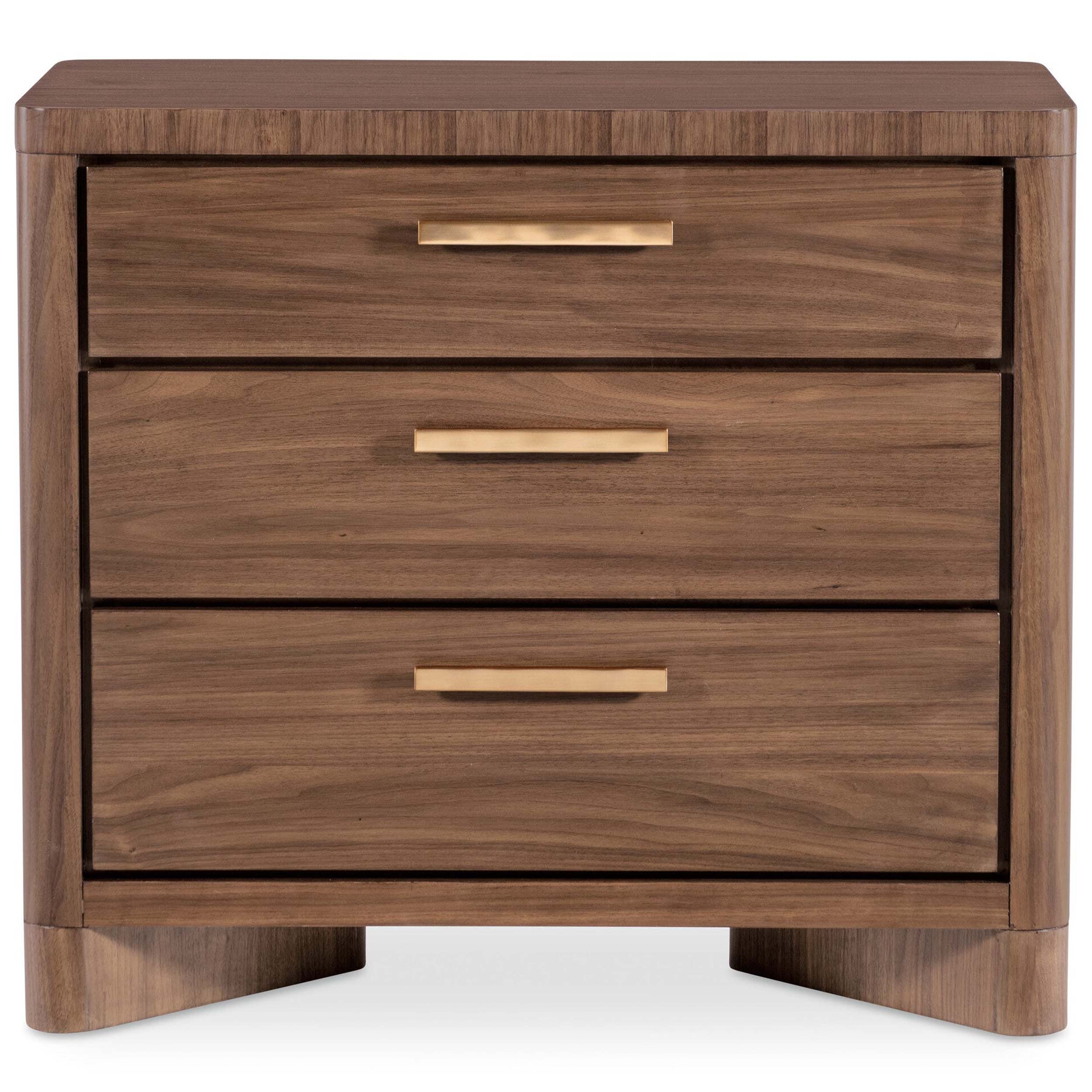 Eleana Three Drawer Nightstand, Light Caramel - Image 2