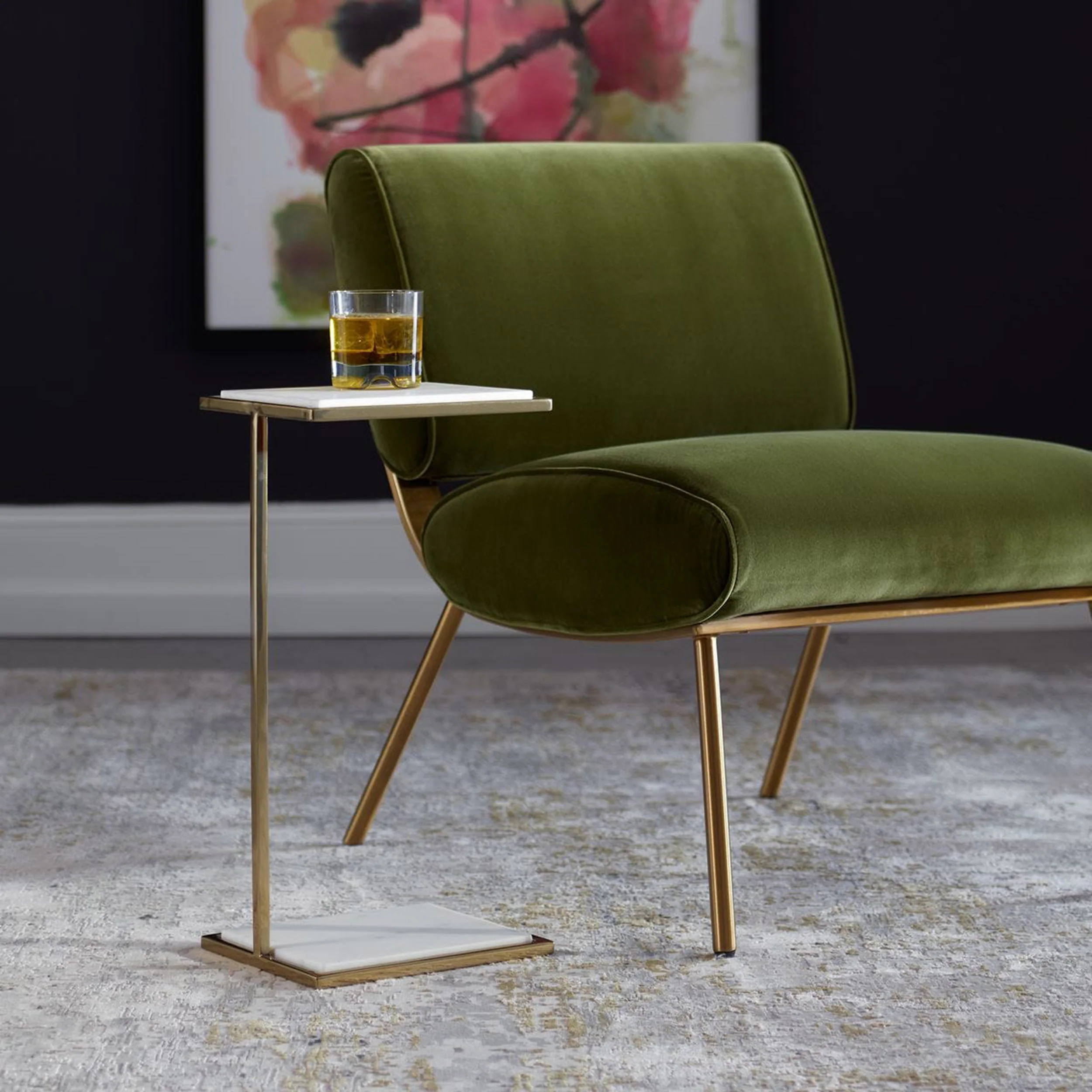 Elevate Drink Table, Brushed Brass - Image 5