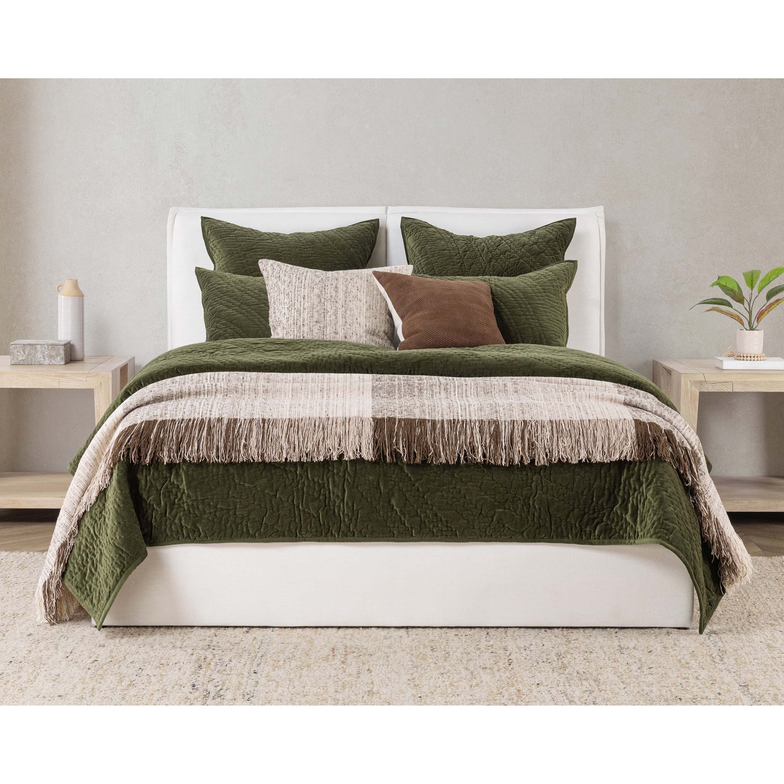 Elms Quilt, Loden Green - Image 5