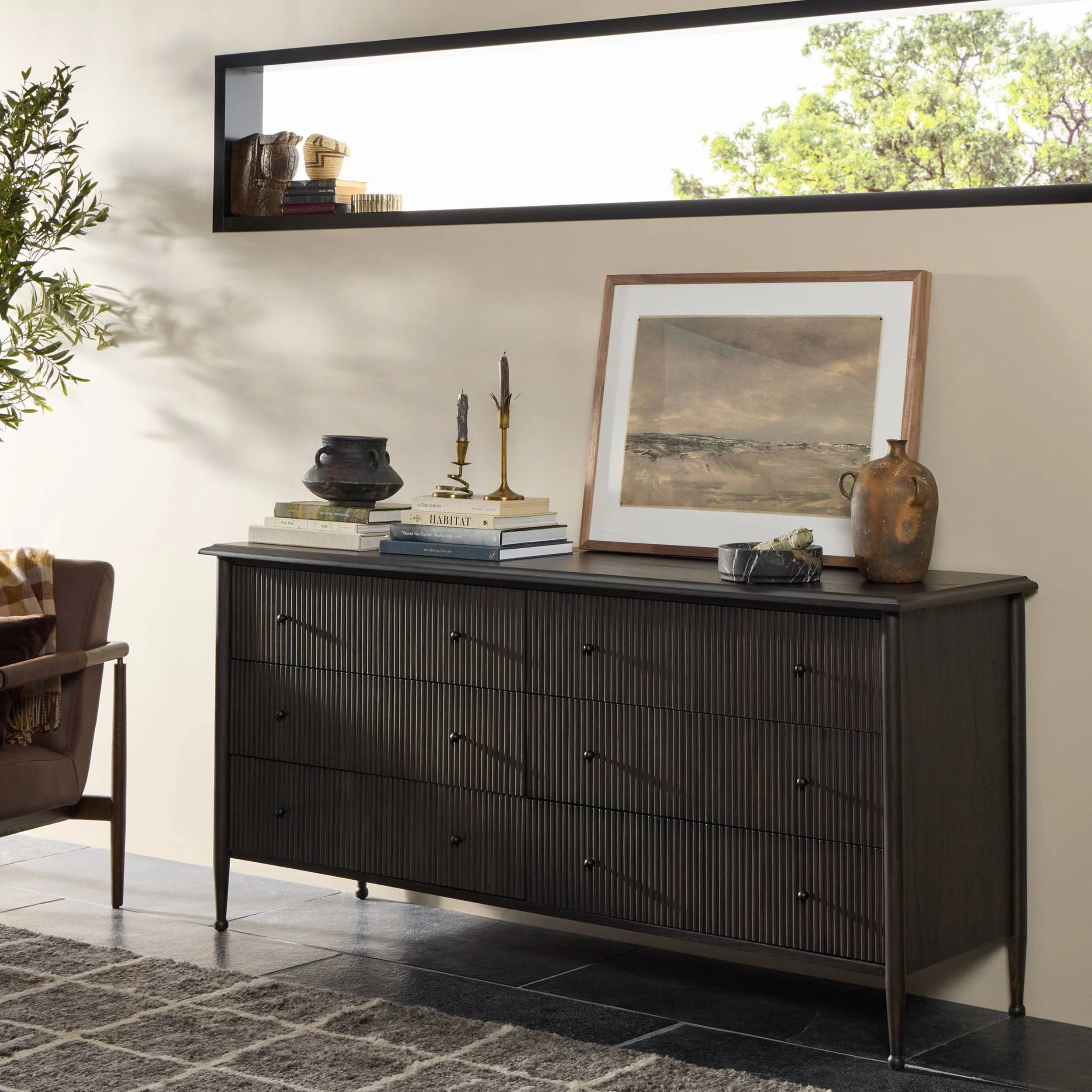Eloise 6 Drawer Dresser, Smoked Black by Amber Lewis x Four Hands - Image 7