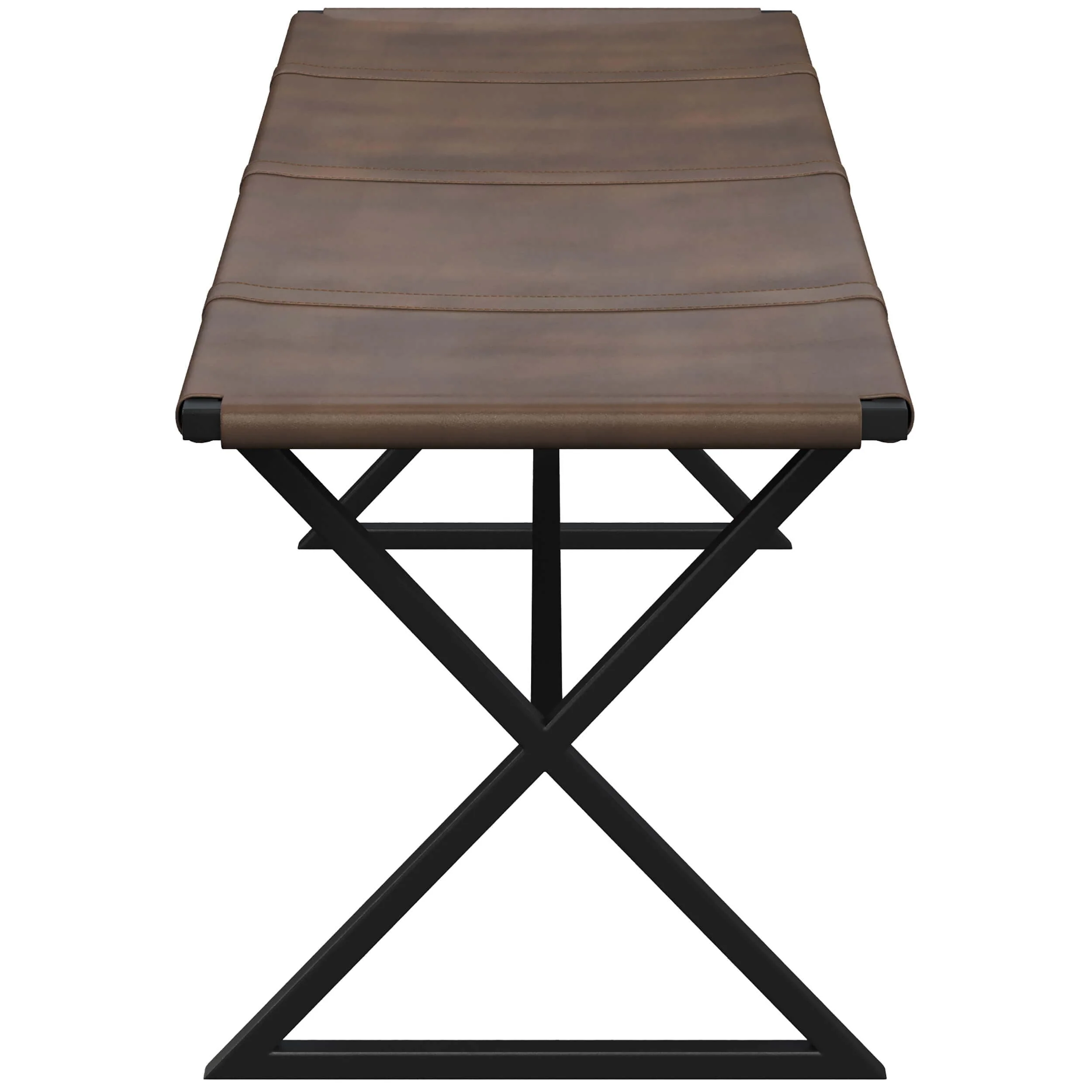 Elon Leather Bench, Vintage Cognac - Image 2
