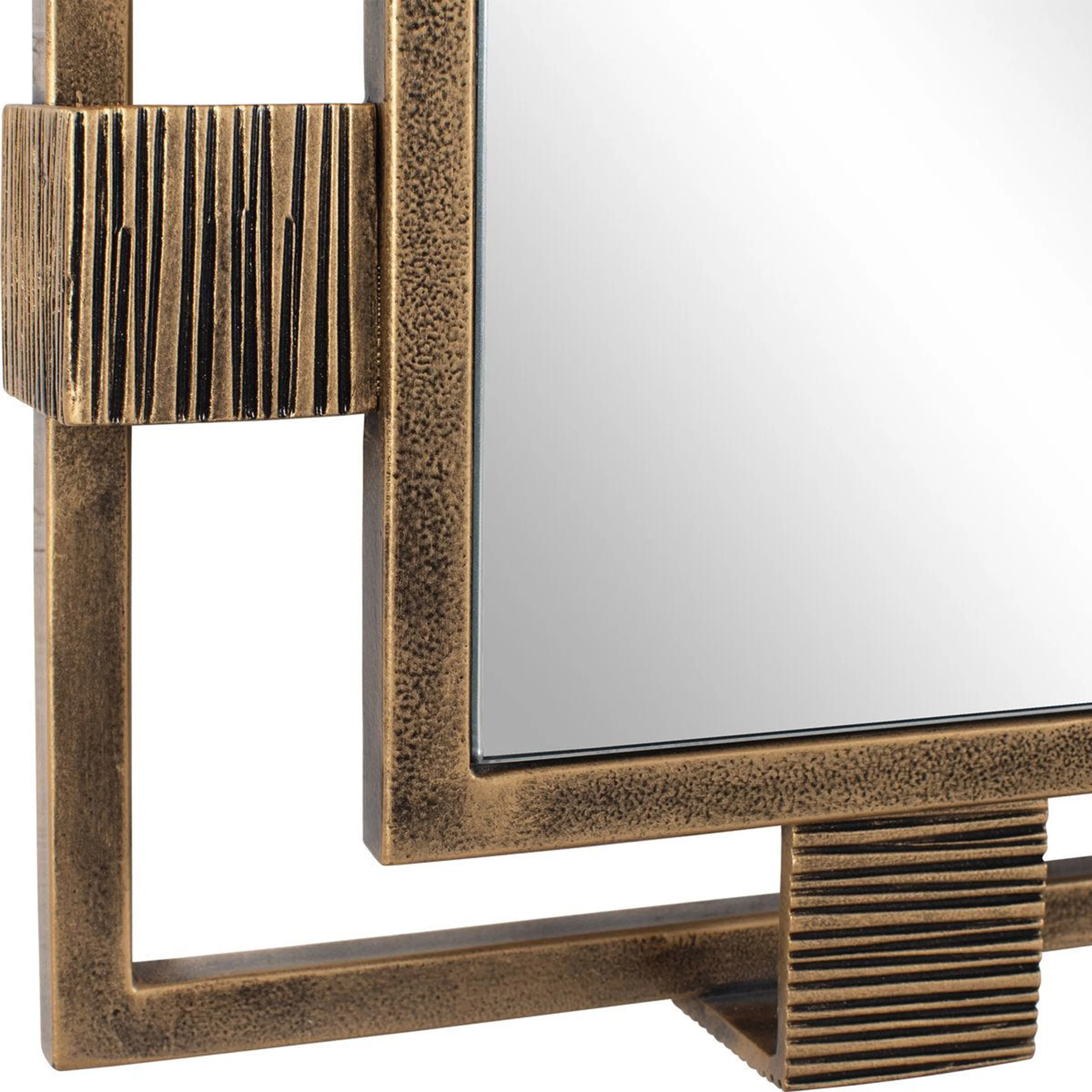 Elsher Mirror, Antiqued Gold - Image 3