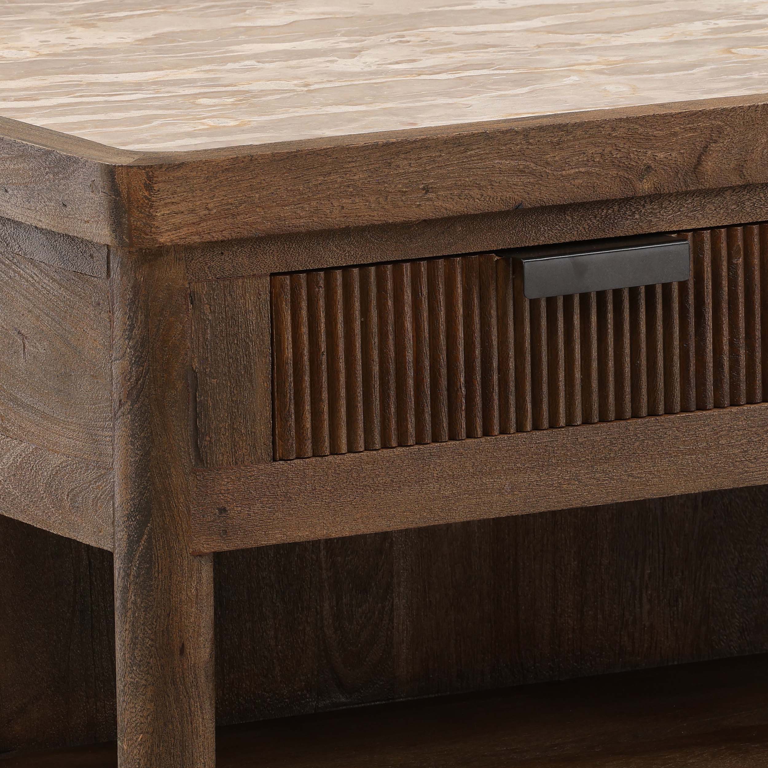 Elston Kitchen Island, Beige/Brown - Image 7