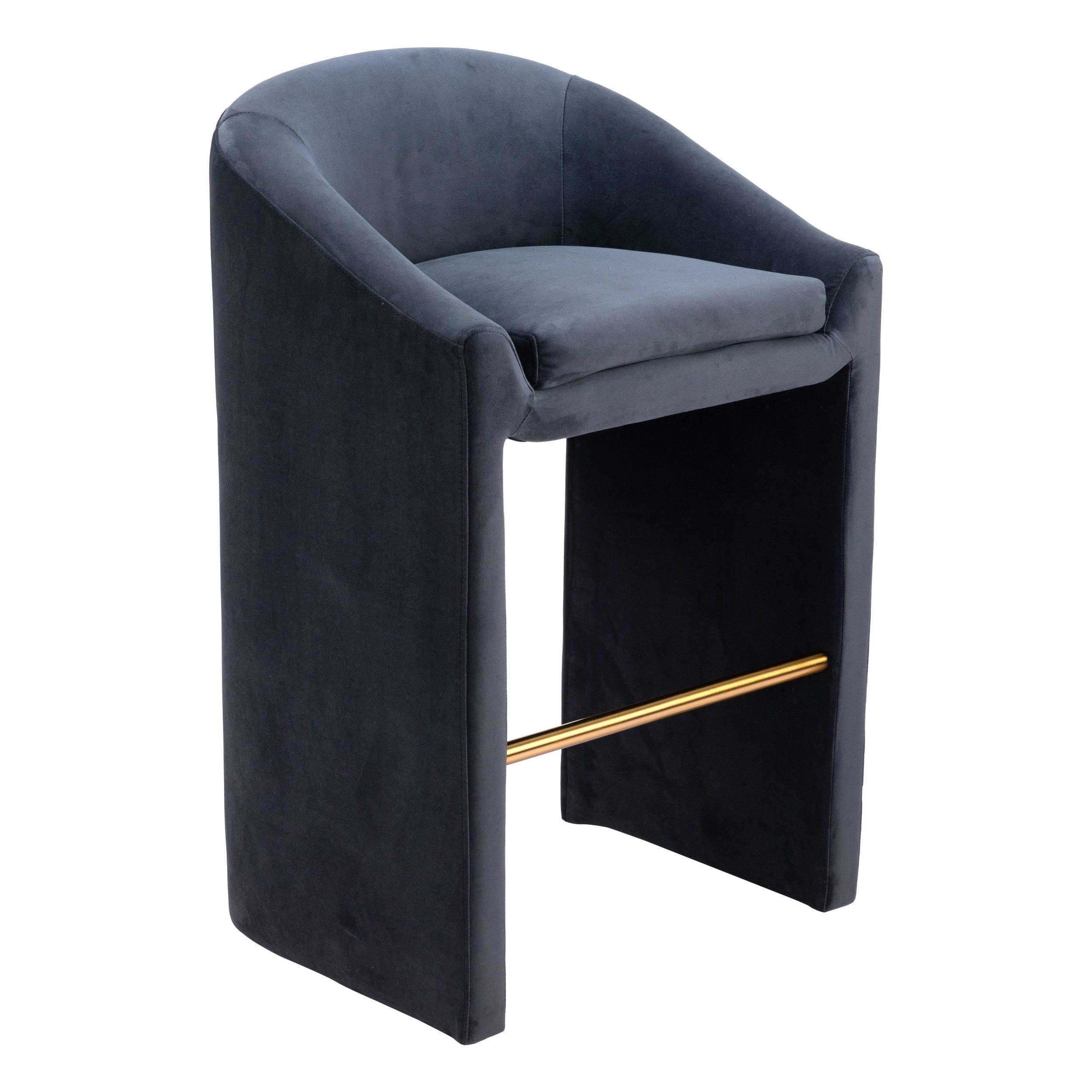 Emas Bar Stool, Midnight Gray - Image 6