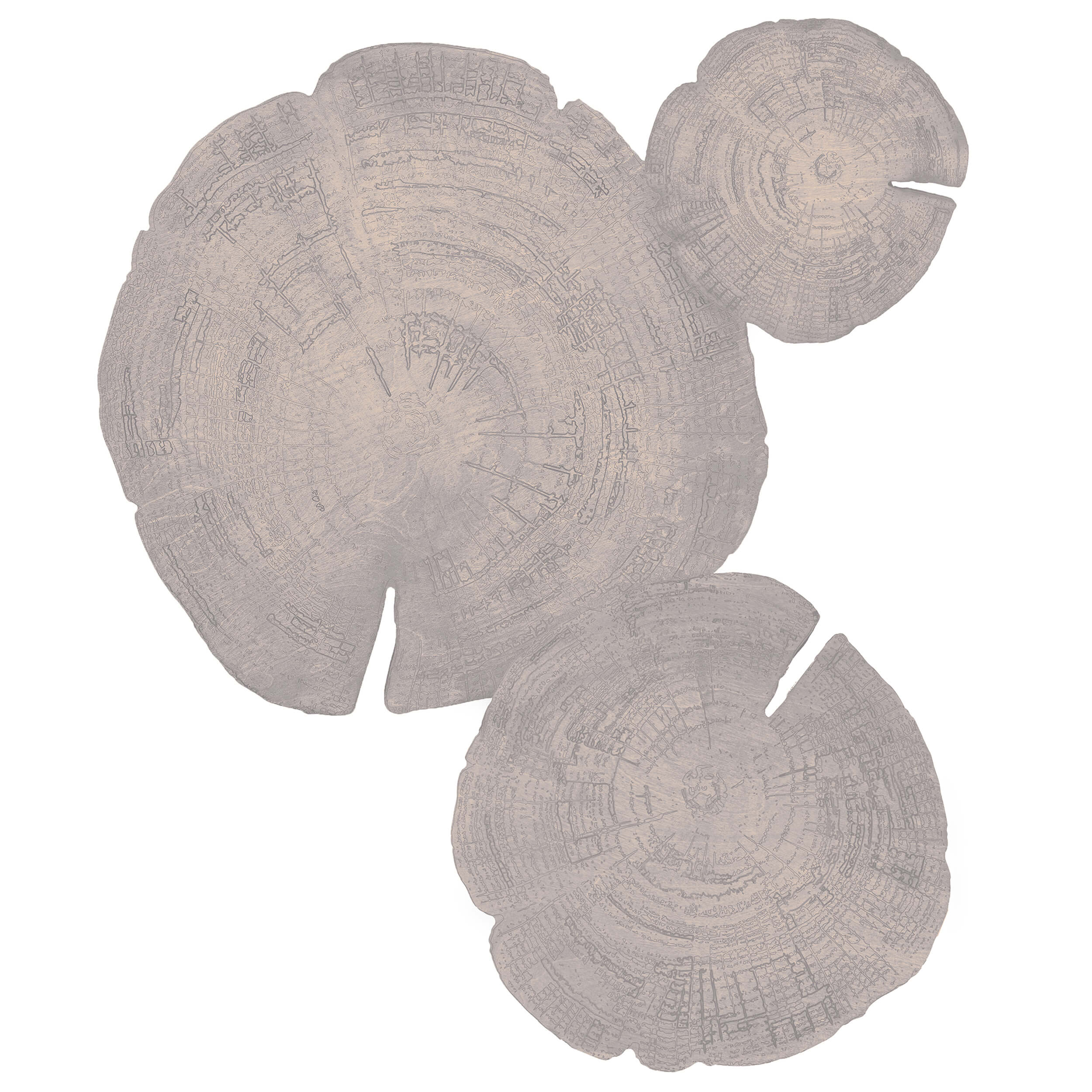 Embers of Growth V, Grey, Set of 3