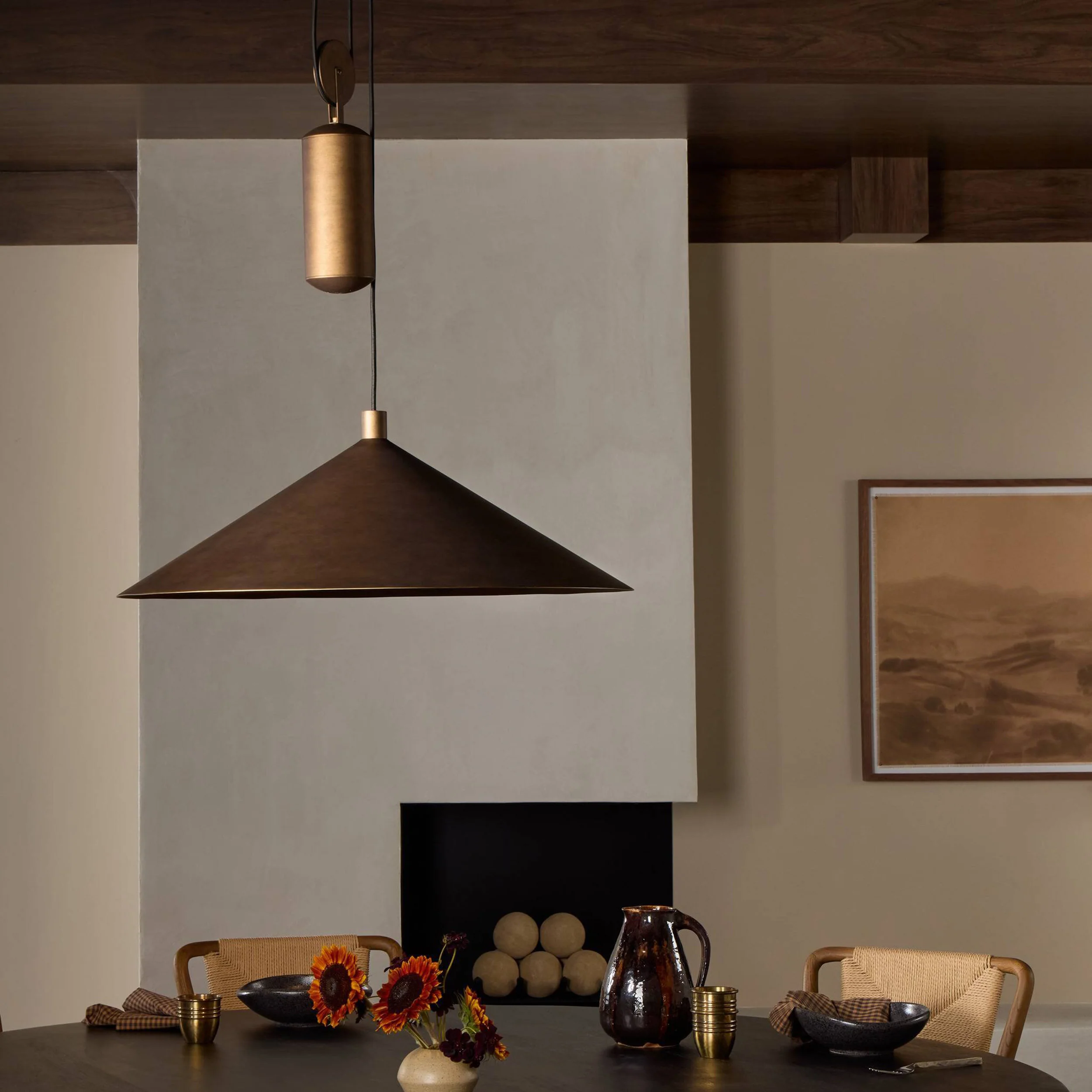 Emeric Pendant, Burnished Brass by Four Hands - Image 6