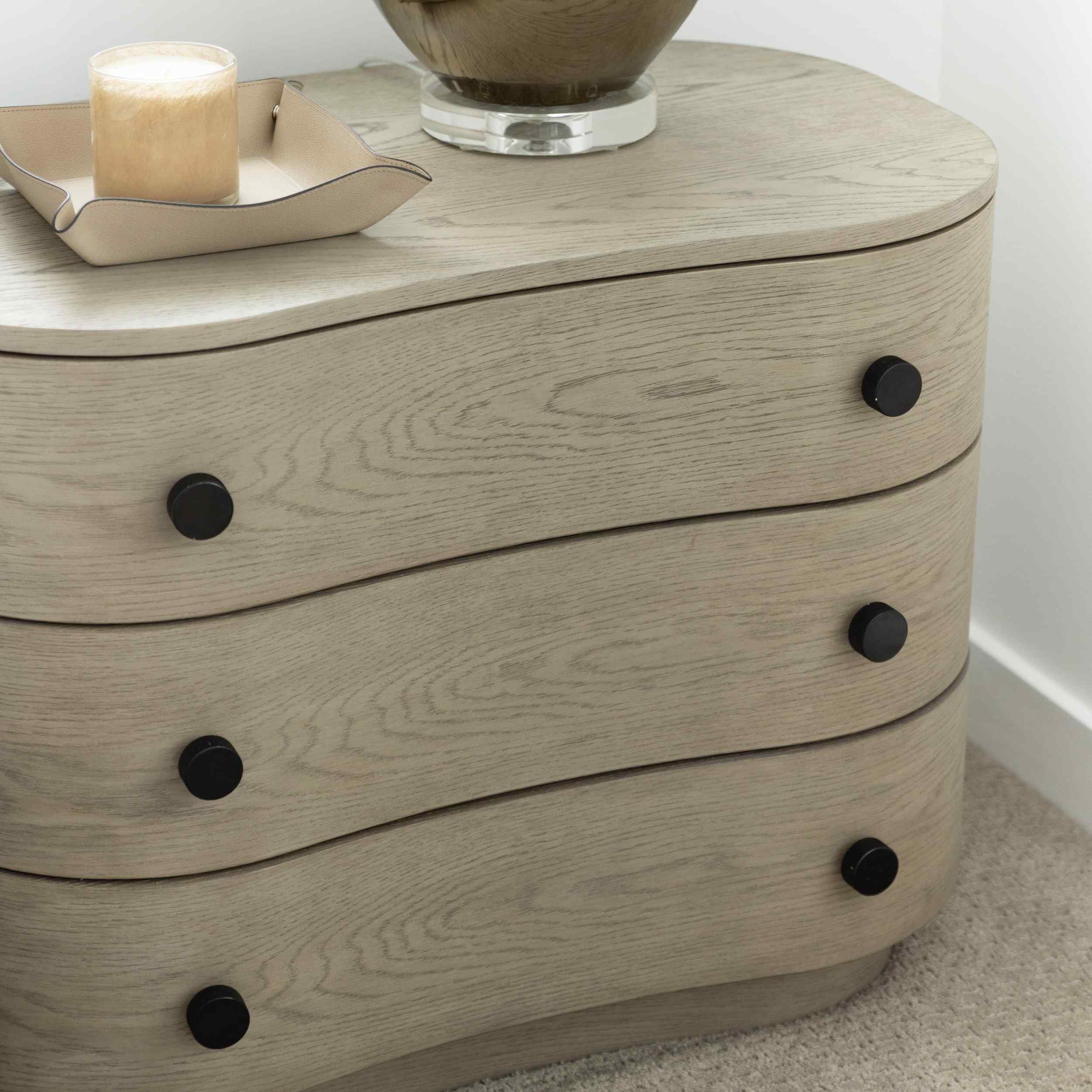 Emery 3 Drawer Nightstand, Dusted Stone - Image 8