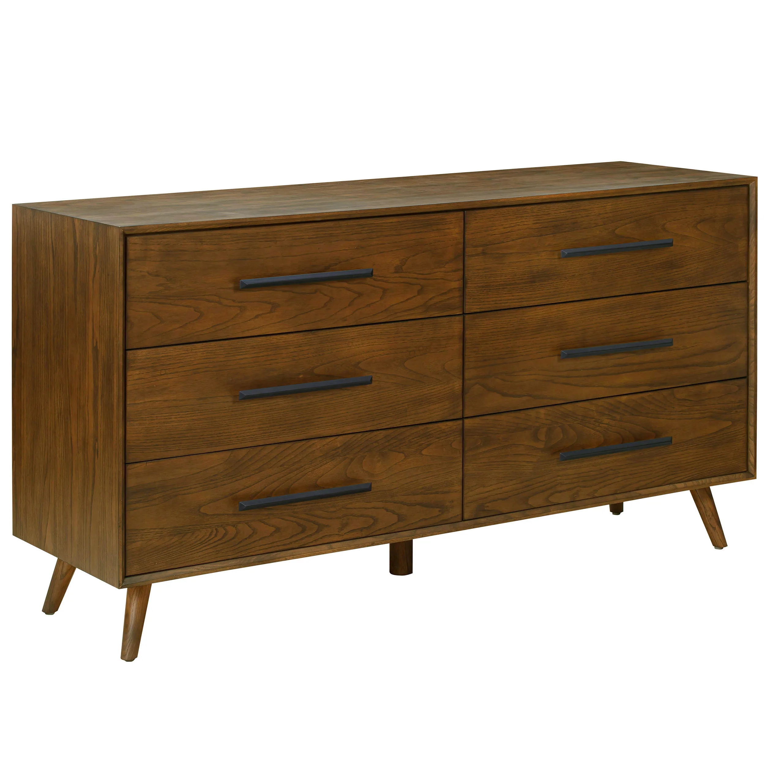 Emery 6 Drawer Dresser, Walnut