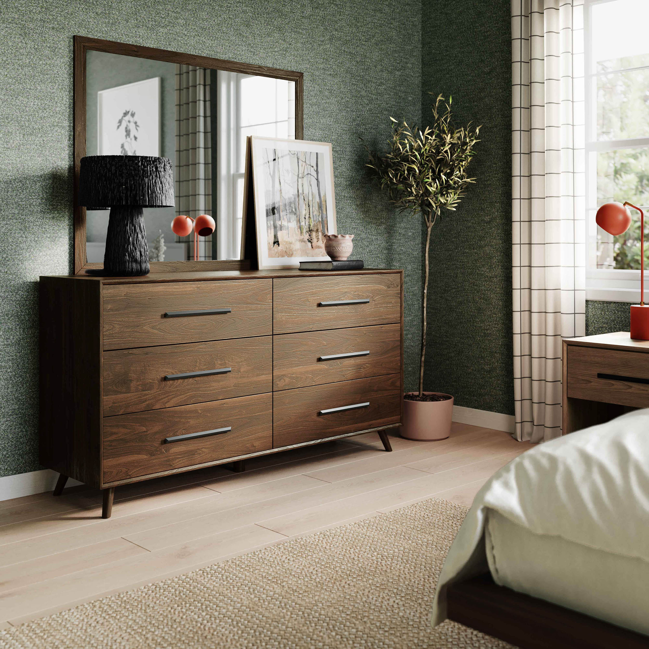 Emery 6 Drawer Dresser, Walnut - Image 5