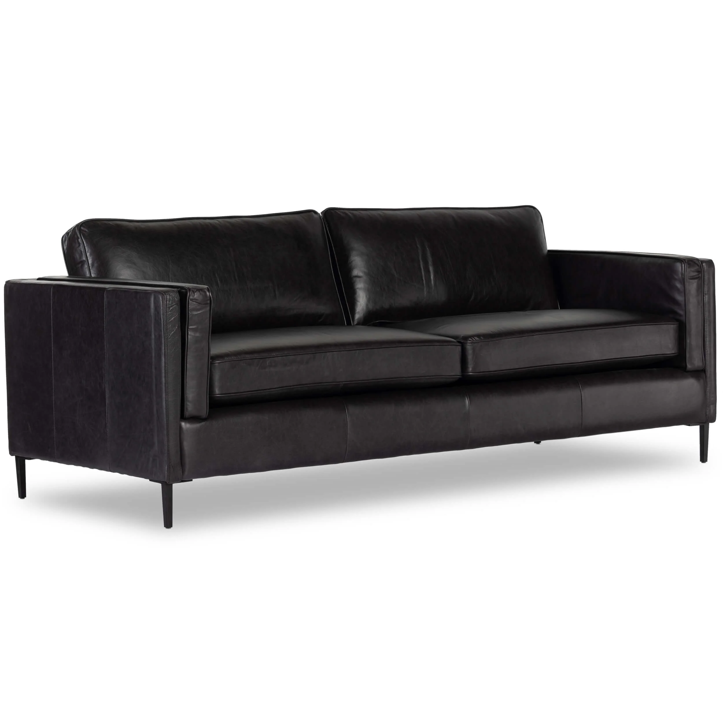 Emery Leather Sofa, Sonoma Black - Image 2