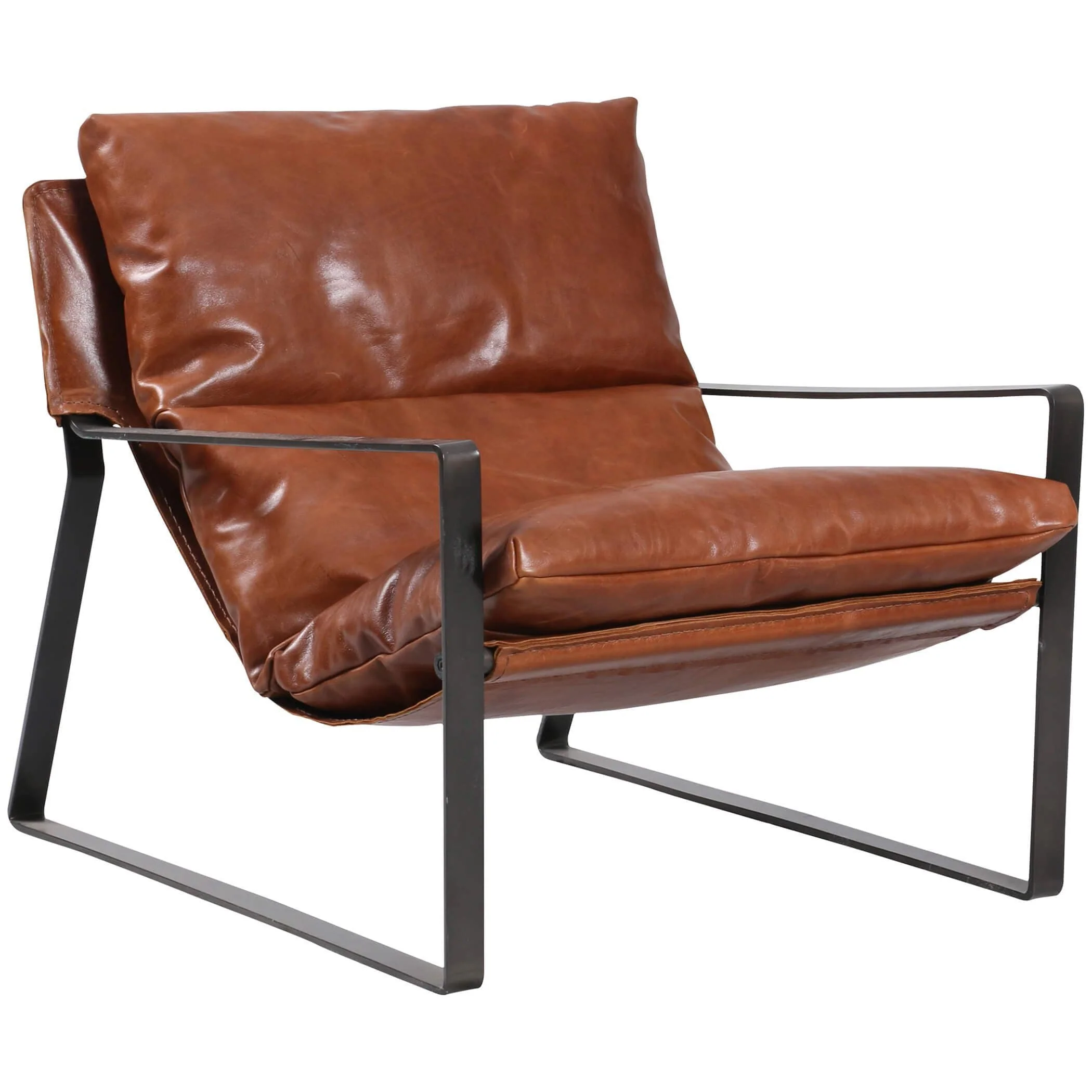 Emmett Leather Sling Chair, Dakota Tobacco by Four Hands