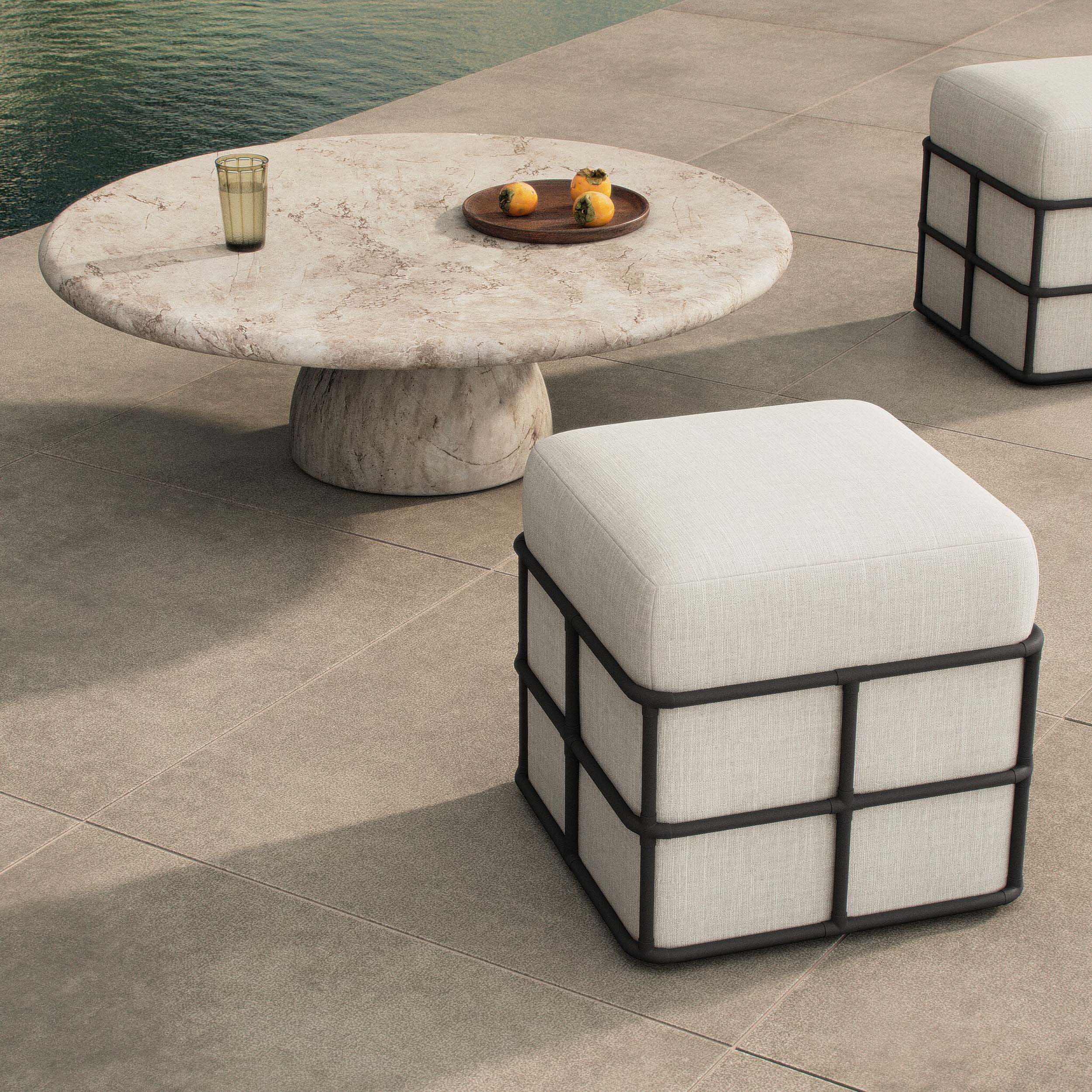 Enola Outdoor Stool, Vergo Cream by Four Hands - Image 7